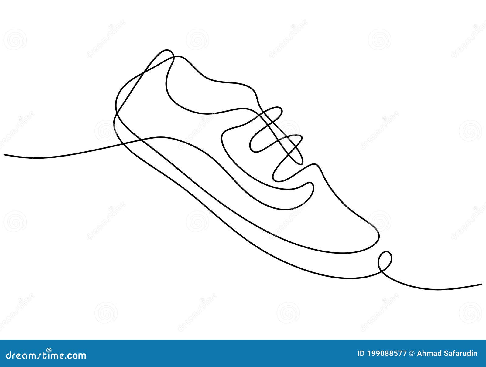 Один рисунок обуви Кроссовки обувь спорта для разработки минимализма руки  рисования Отдельные Pimps плагина для творчества Иллюстрация вектора -  иллюстрации насчитывающей знак, модель: 199088577