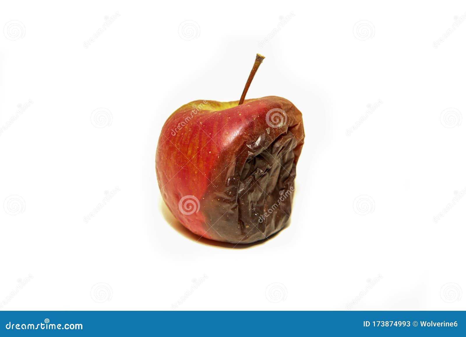 Одно гнилое яблоко и Uneatable. Стоковое Изображение - изображение  насчитывающей изолировано, красно: 173874993