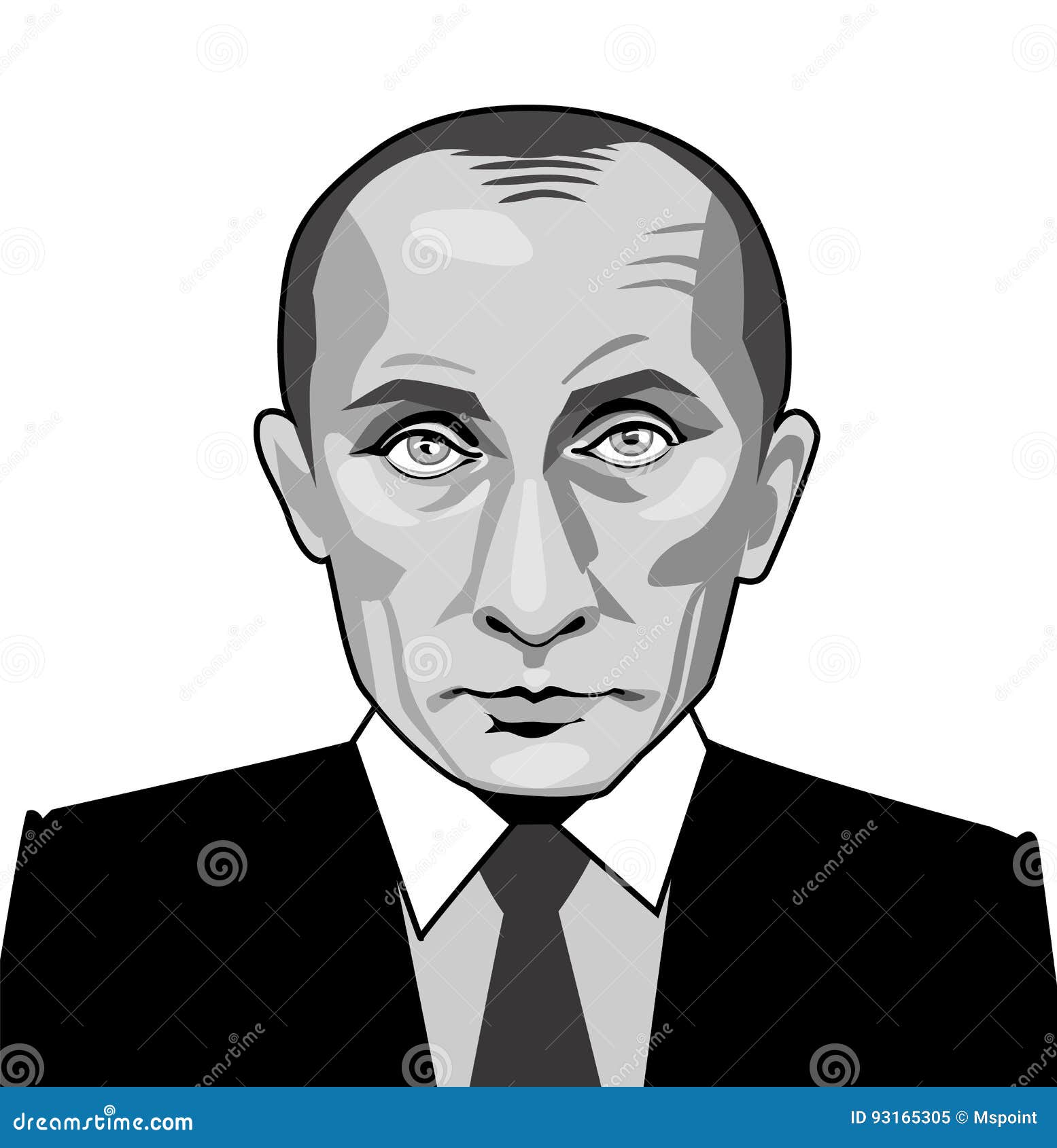 Путин на белом фоне