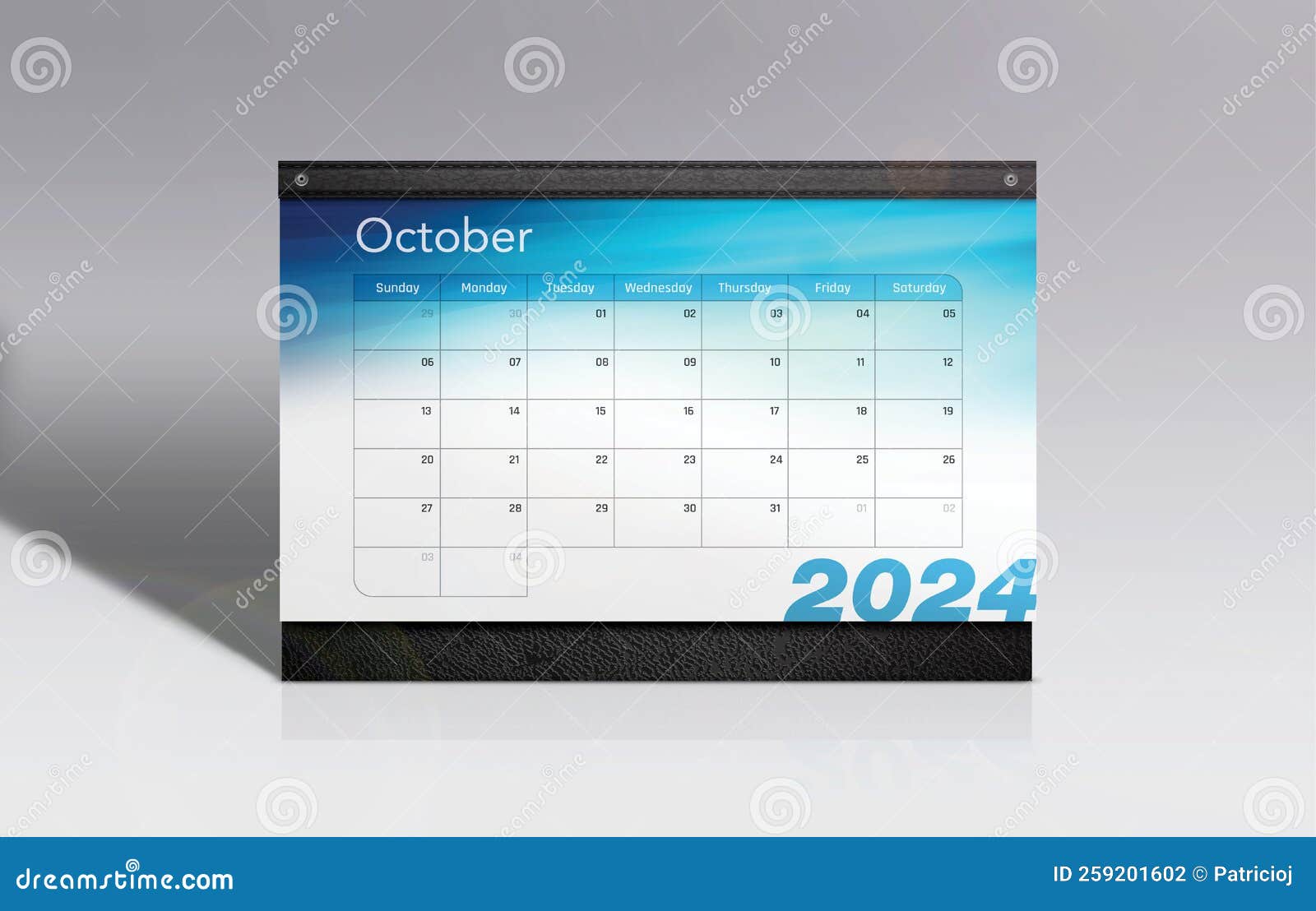 октябрь 2024 года календарь изолирован на сером фоне с пространством для  копирования Иллюстрация штока - иллюстрации насчитывающей запланирование,  черный: 259201602