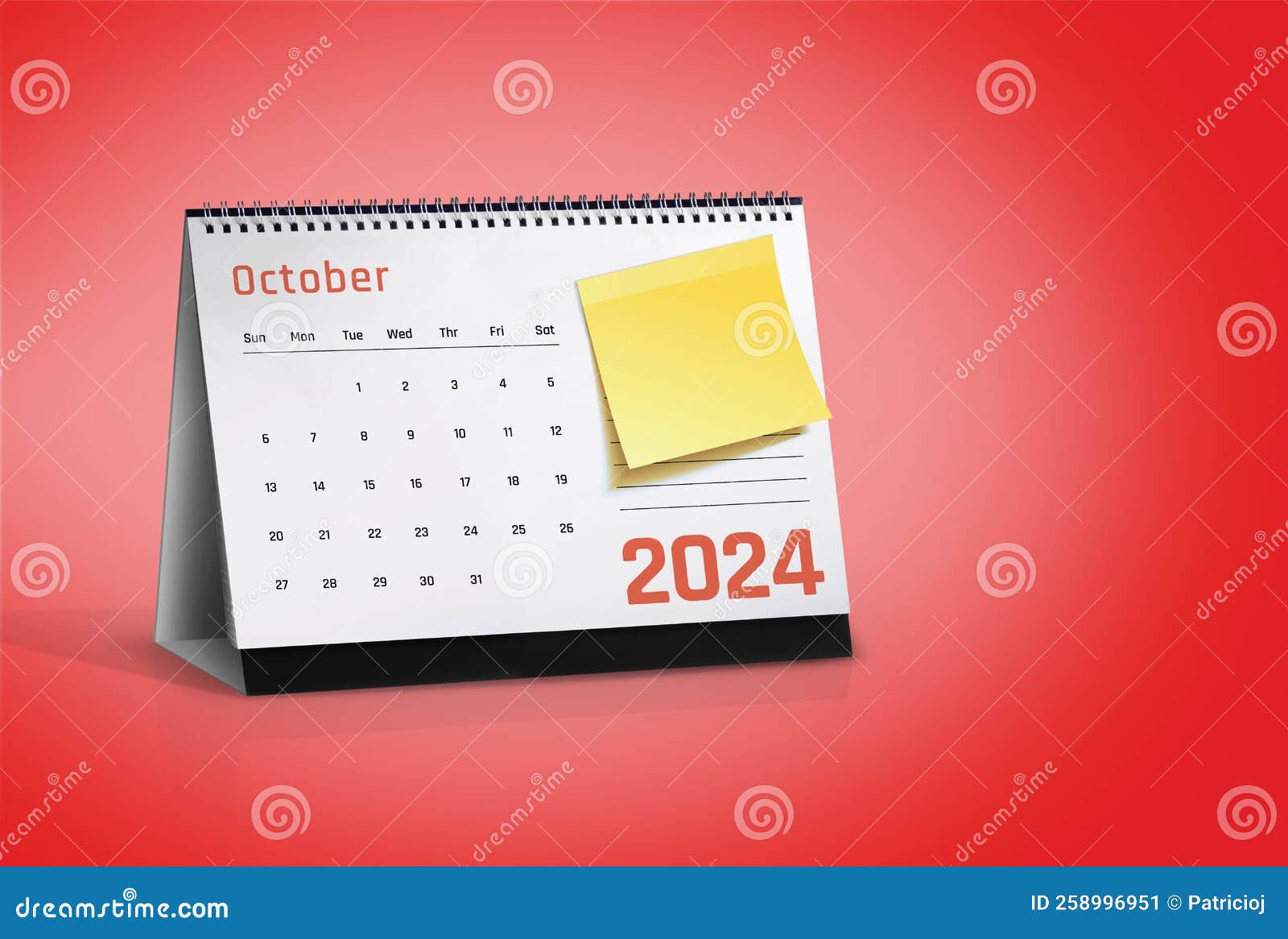 октябрь 2024 года календарь с пустой заметкой, изолированной на красном  фоне с пространством для копирования Иллюстрация штока - иллюстрации  насчитывающей столб, экземпляр: 258996951