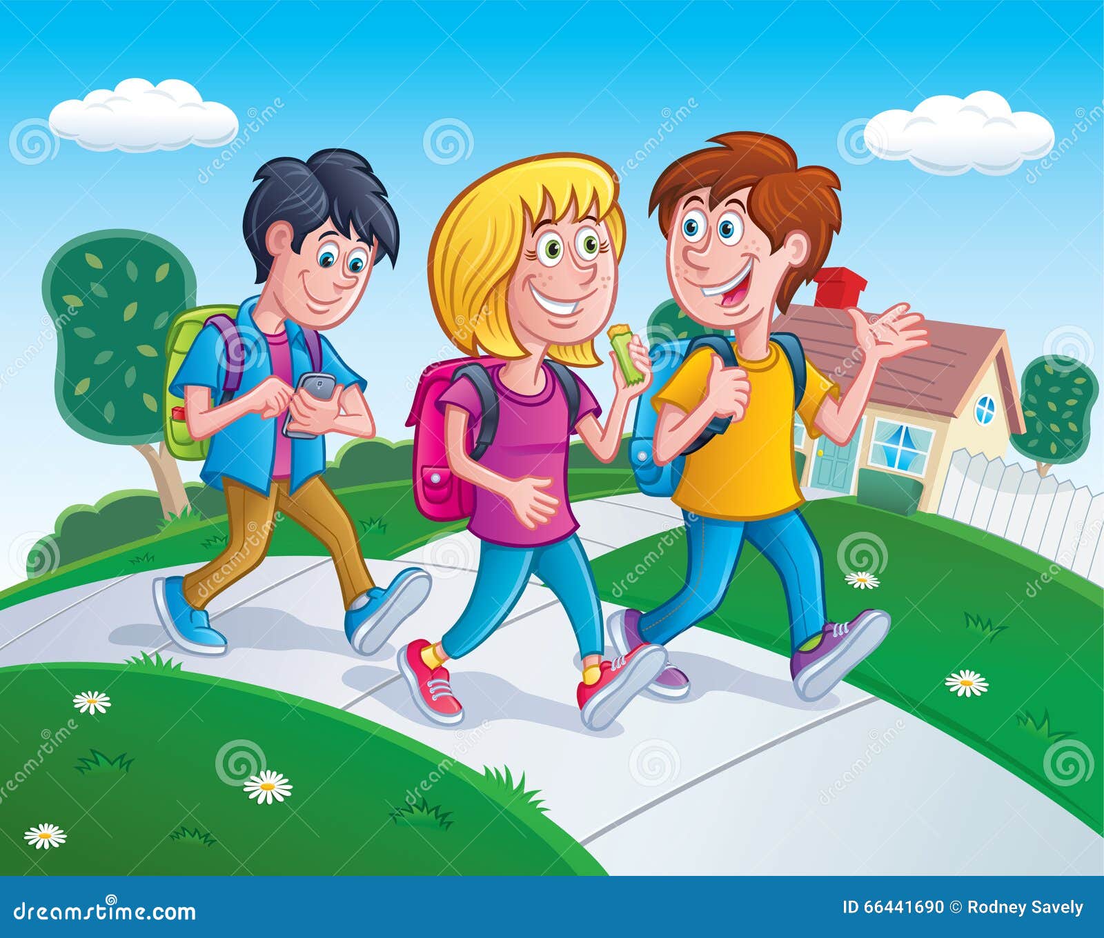Go home together. Ребята идут в школу. Ребенок гуляет с друзьями. Дети на улице иллюстрация. Прогулка детей на улице.