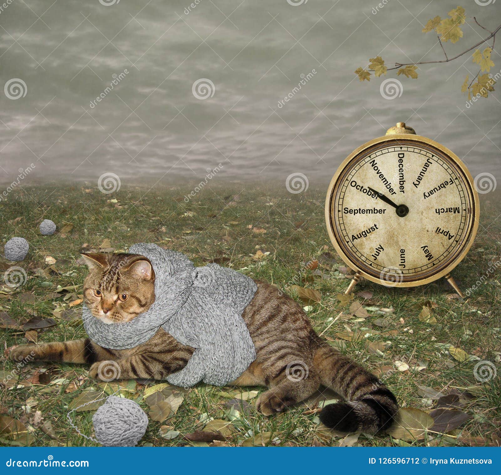 Кот с часами