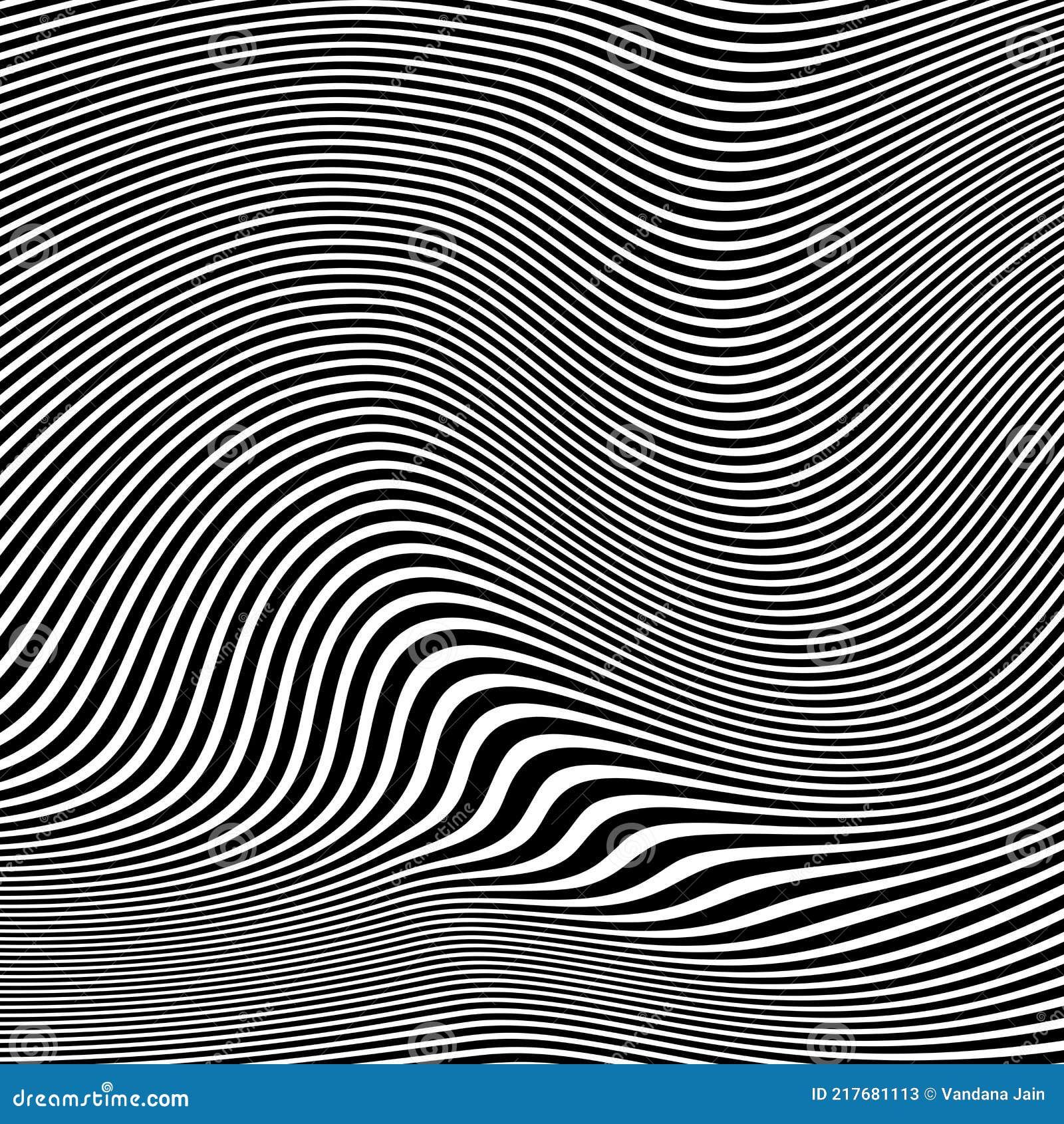 оптическое изображение абстрактная фоновая волна рисует черный и белый  абстрактный узор волнистых полос или скругленный рельеф 3d. Иллюстрация  штока - иллюстрации насчитывающей график, чисто: 217681113