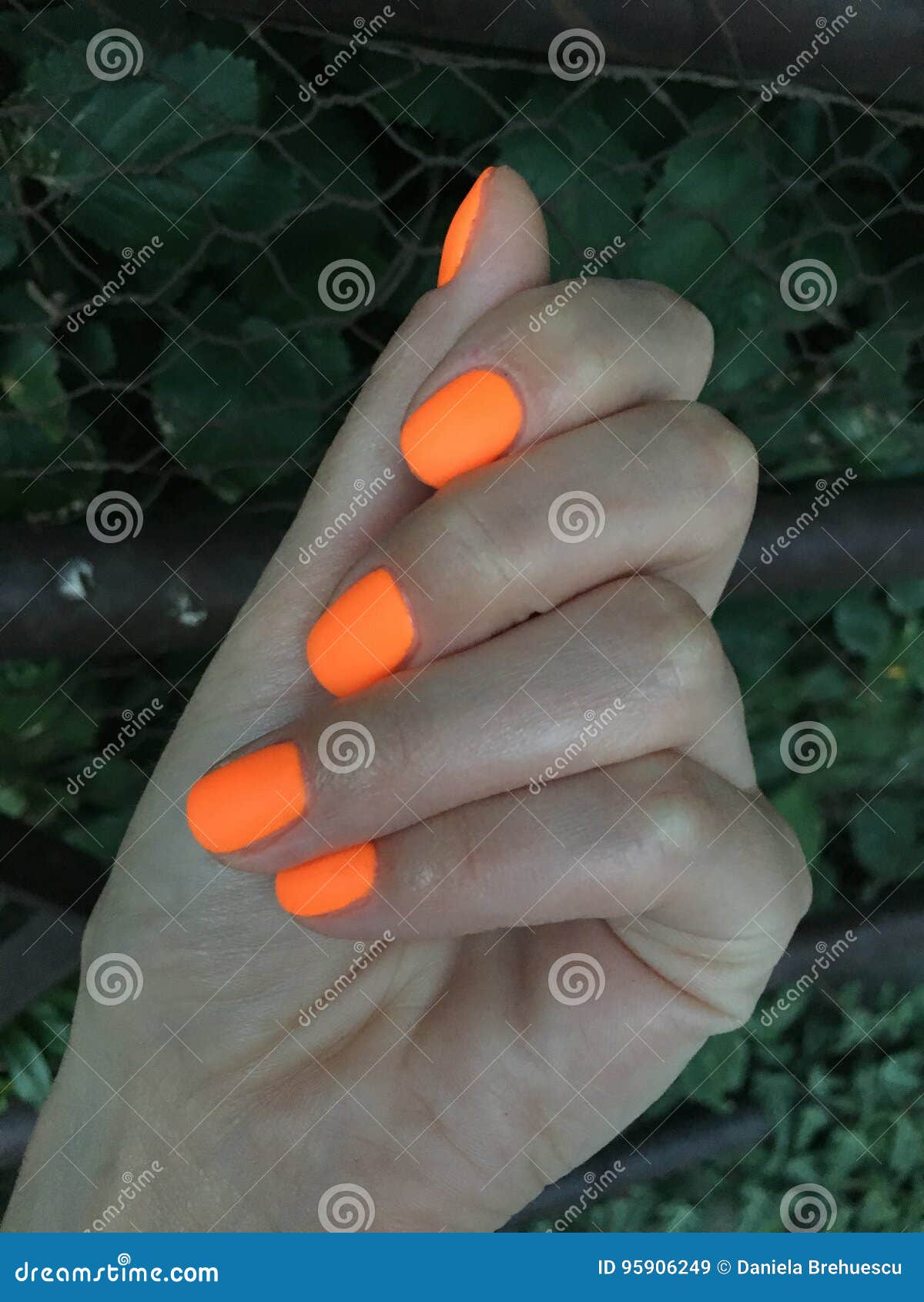 Оранжевые Ногти Фото