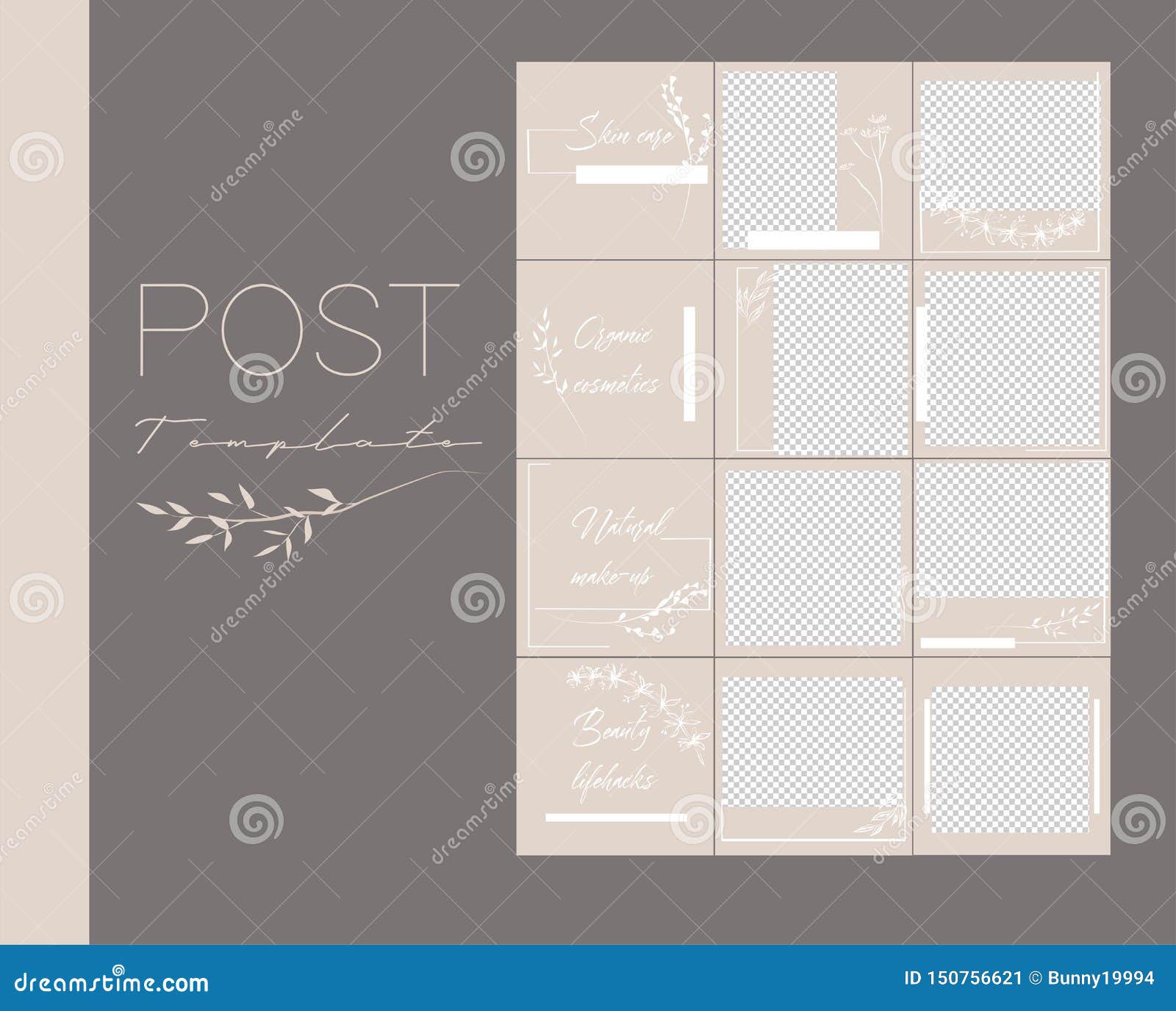 Premium Vector Instagram post background with memphis design elements