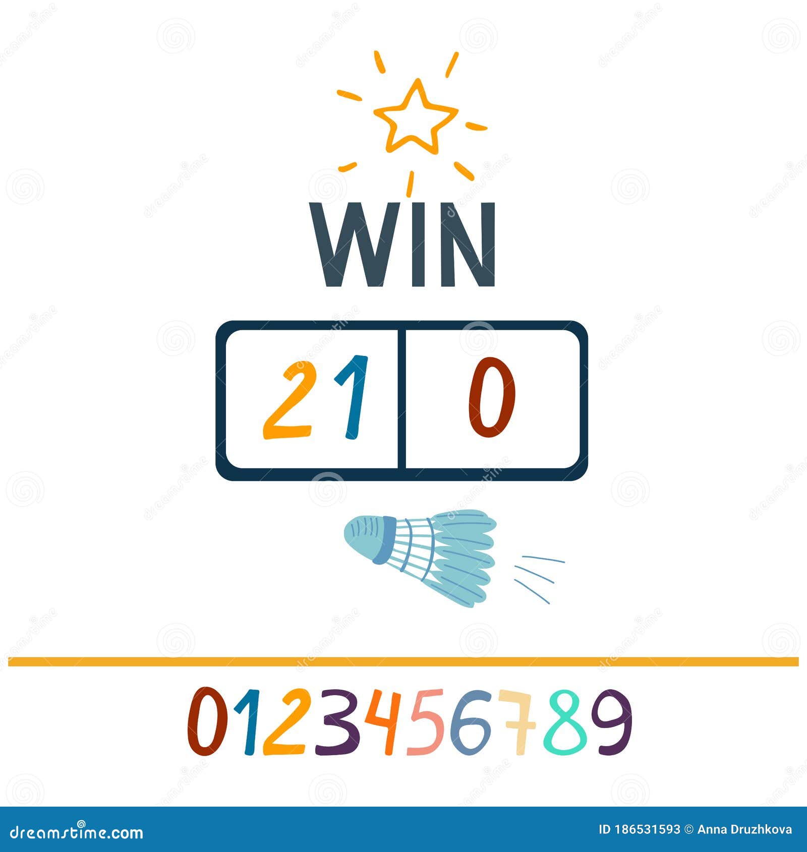 Scoreboard with Numbers To Create the Score for Badminton Game