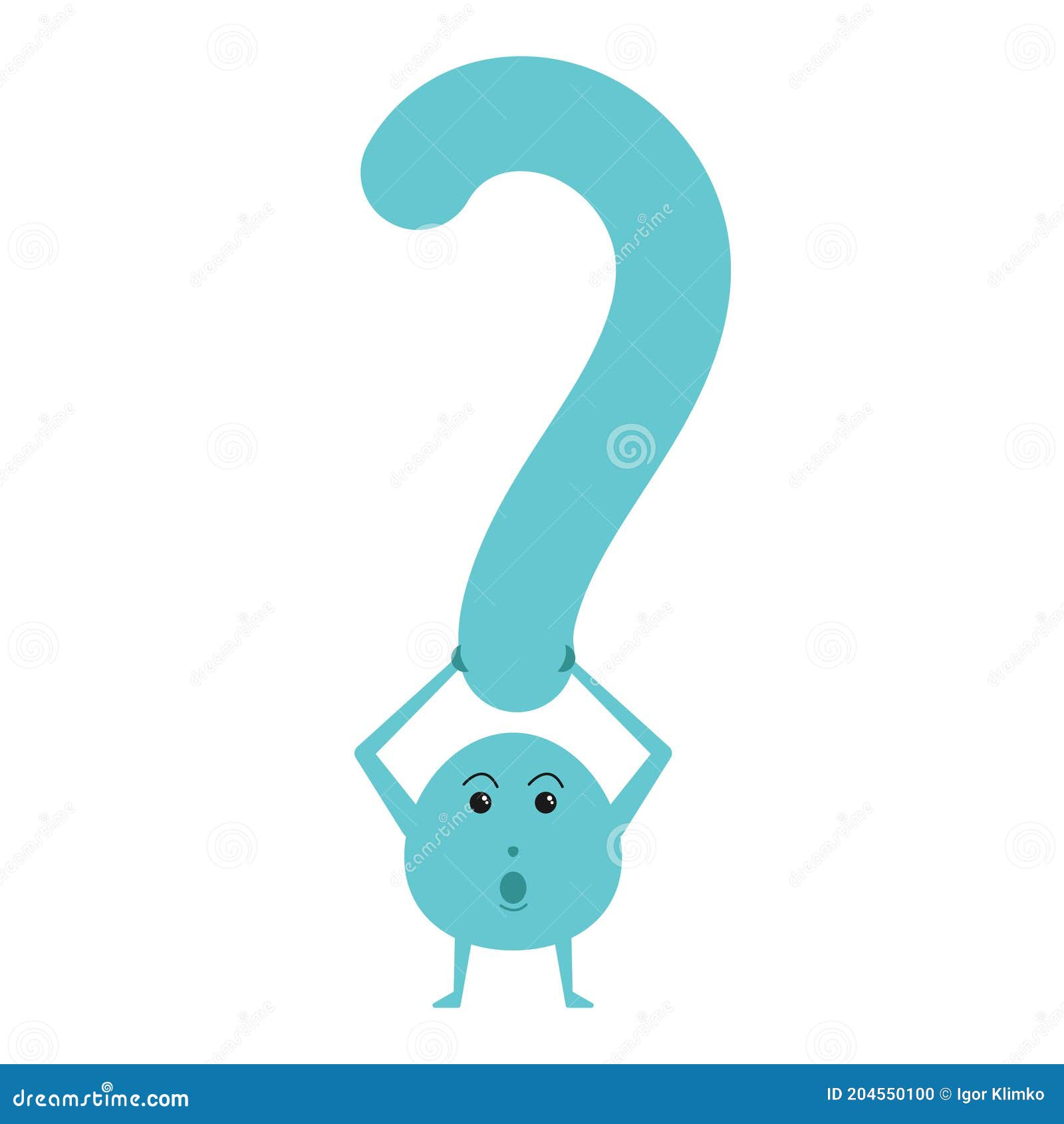 Question Icon. Question Mark As Cartoon Character Stock Vector -  Illustration of background, design: 204550100