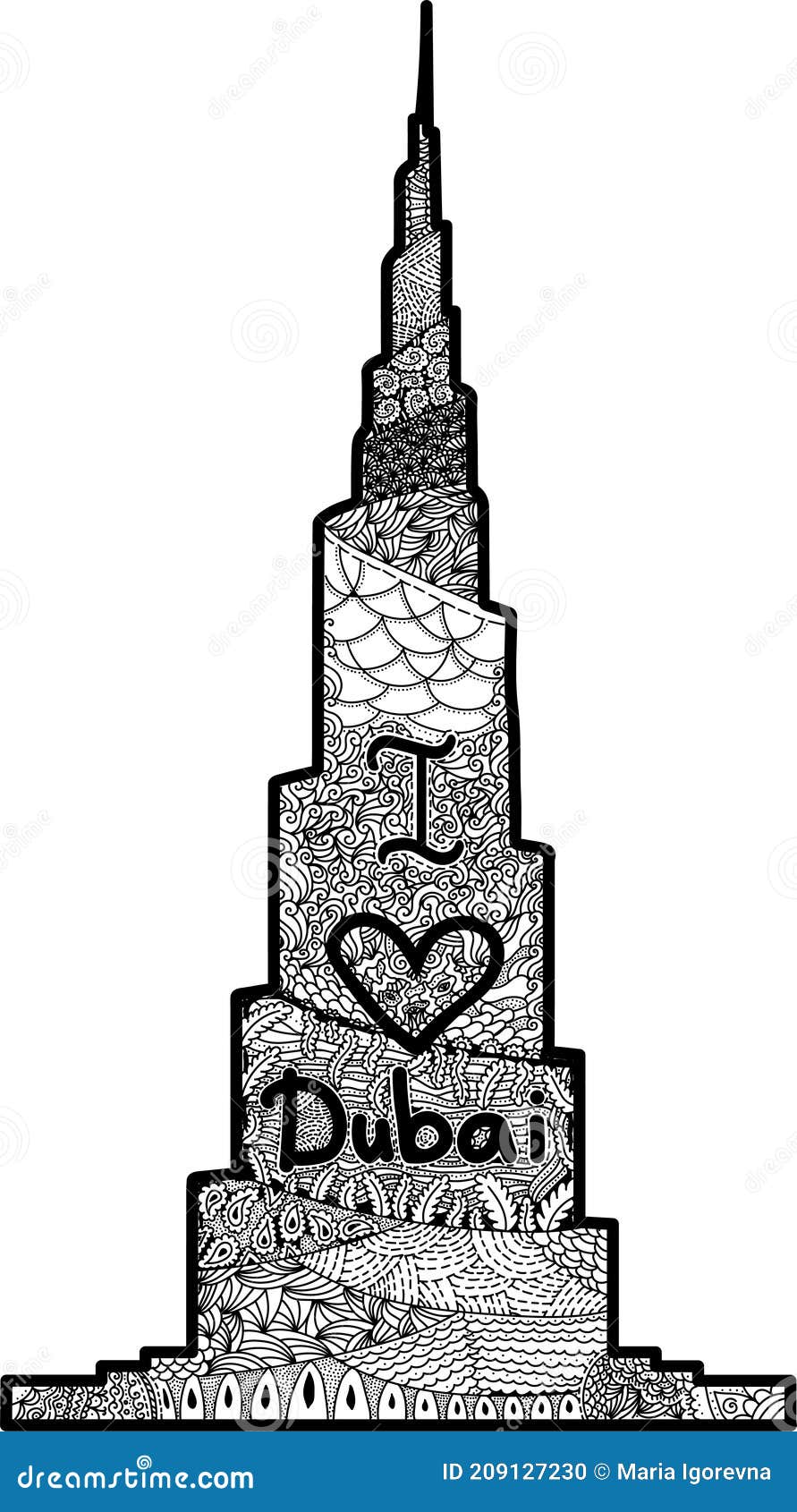 Burj Khalifa T Men's T-shirt Back Print - Monsterry