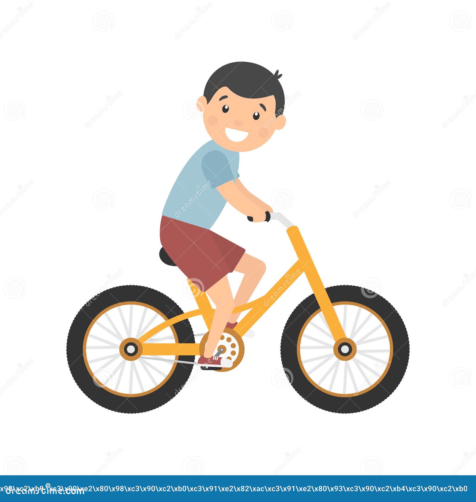 Happy Little Boy Riding a Bike Stock Image - Image of lifestyle