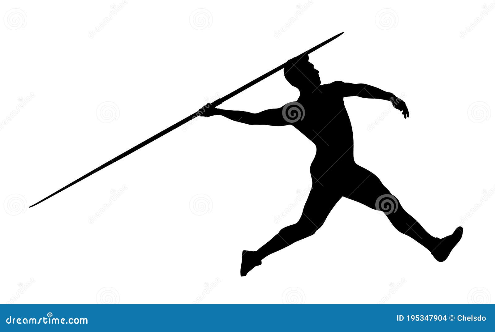 Athlete Javelin Thrower Black Silhouette Stock Illustration Illustration Of Athlete 2021 195347904