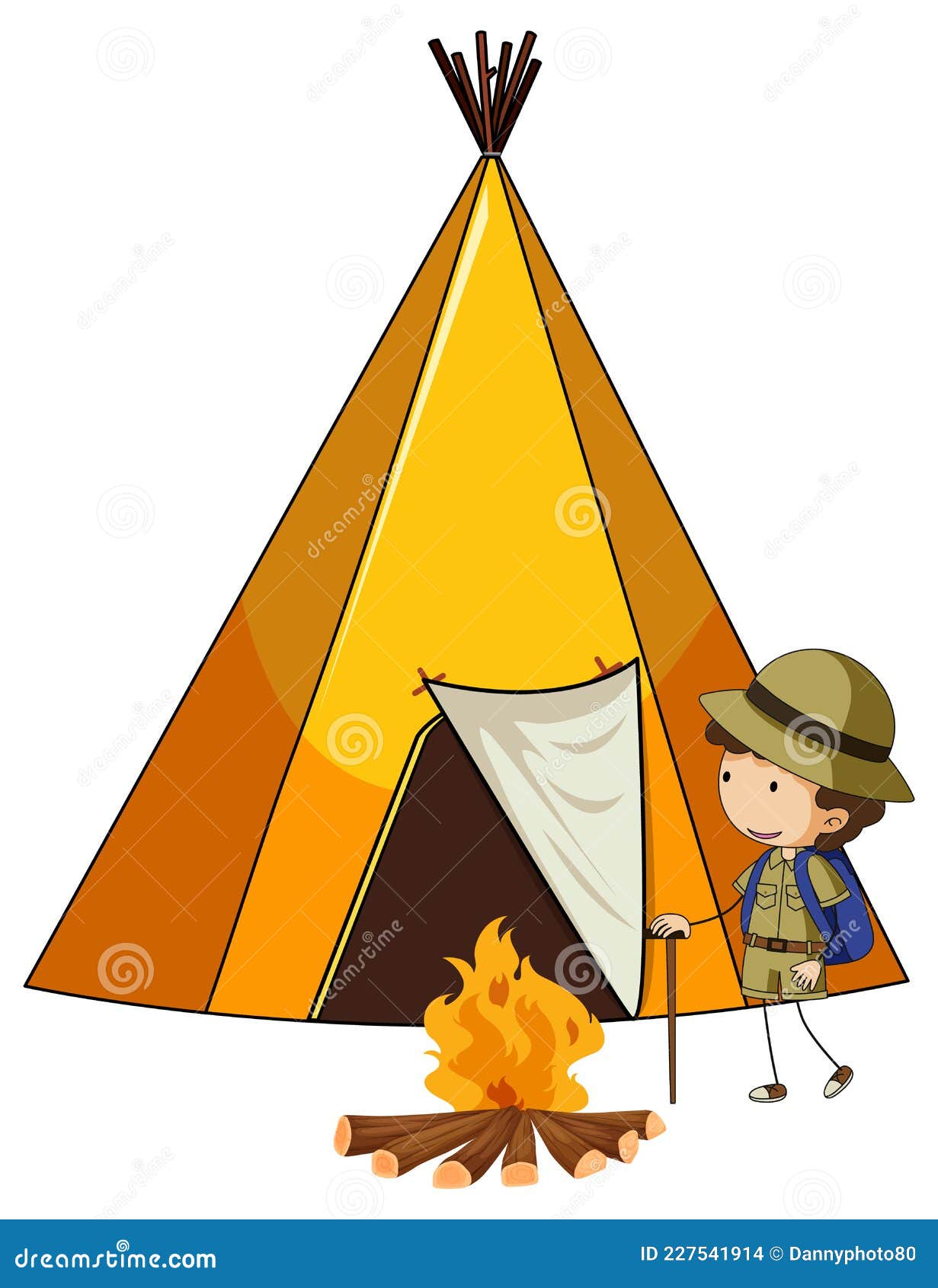 палатка с детским рисунком на дудле Иллюстрация вектора - иллюстрации  насчитывающей зажим, каракули: 227541914