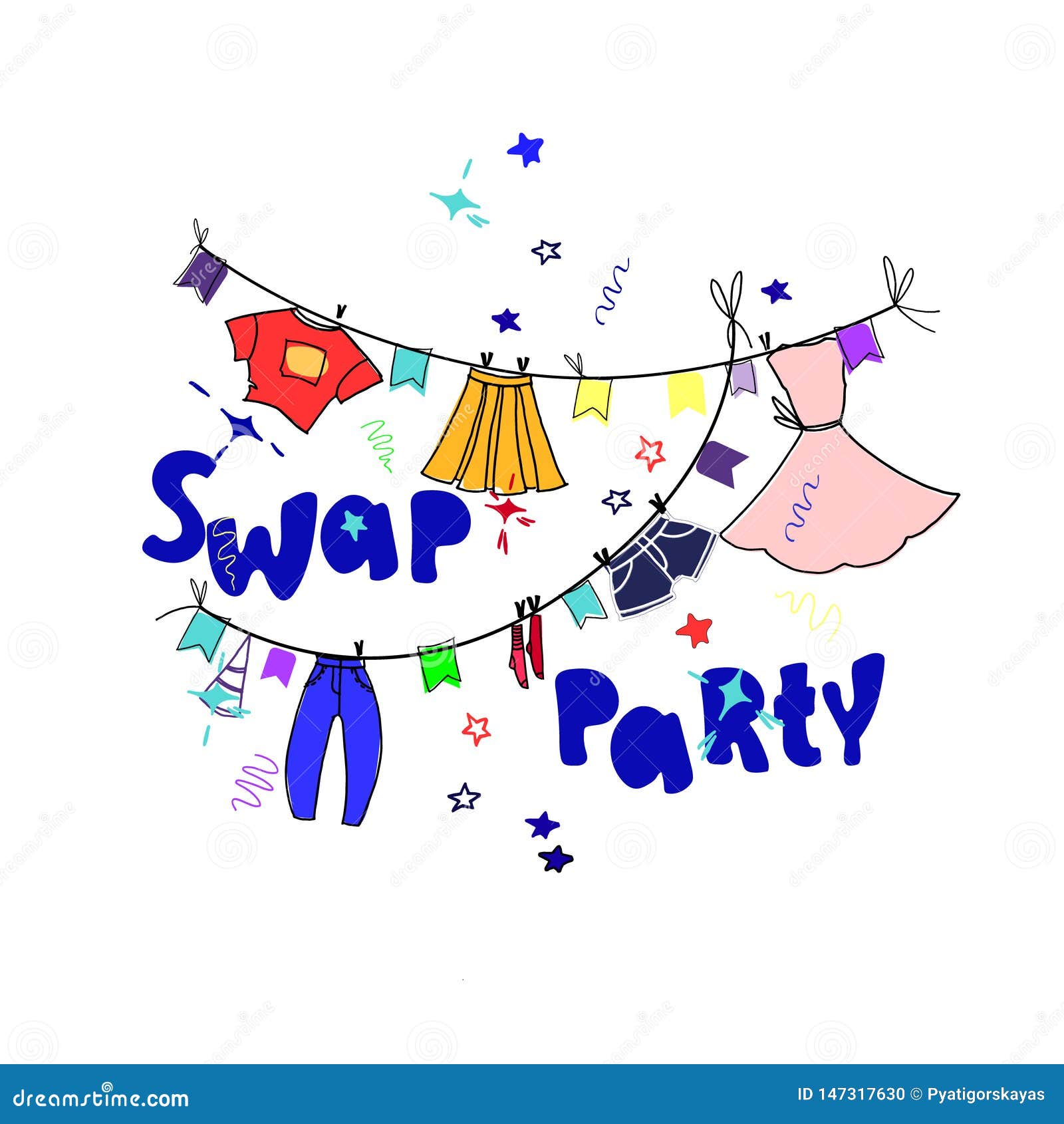 Своп вечеринка. Swapping party. Своп вечеринка. Swap вечеринка. Своп вечеринка иллюстрация.