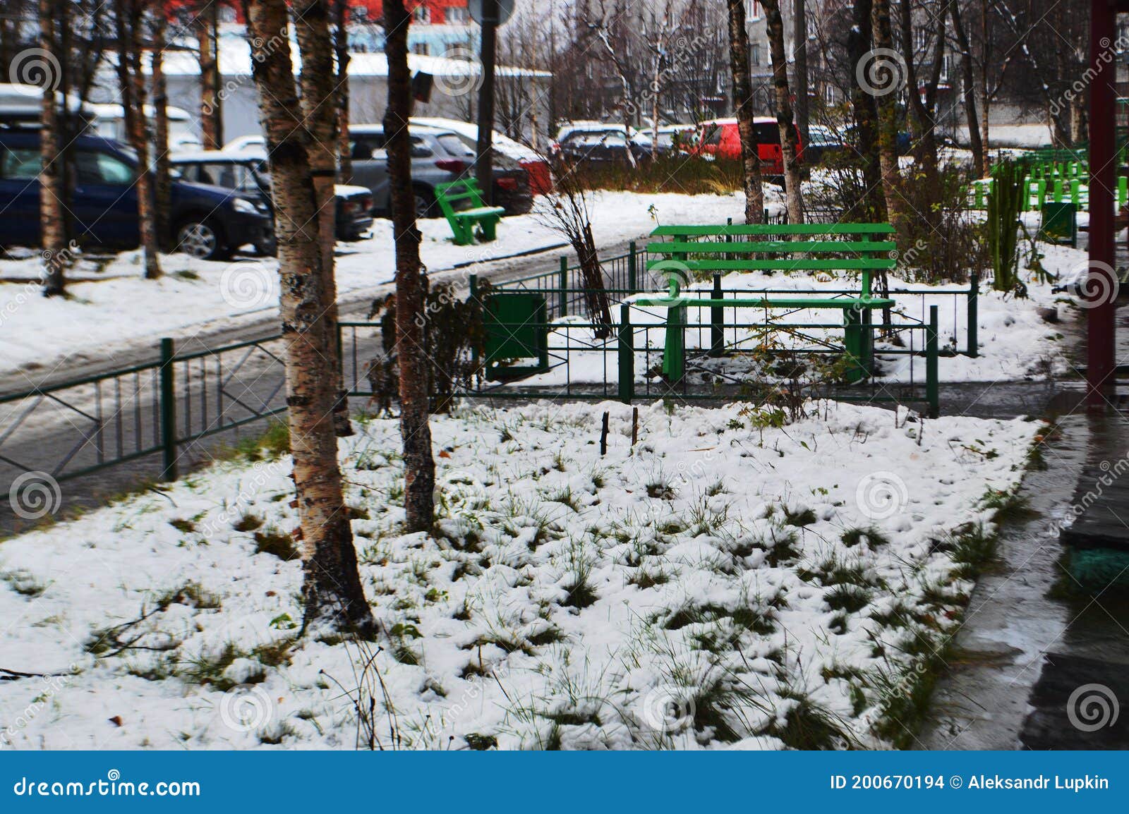 Первый Снег В Городе Фото