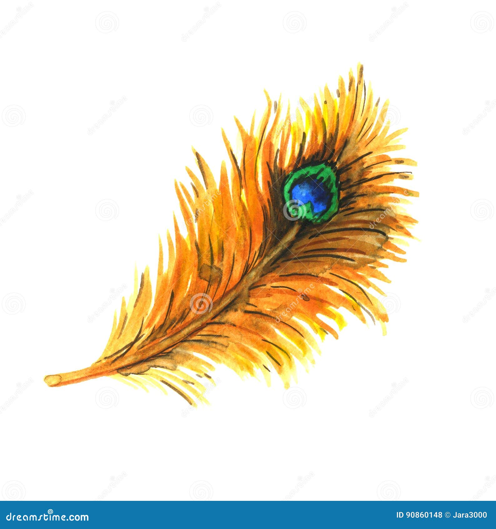 Red Gold Firebird feather stock vector. Illustration of isolated - 81207398