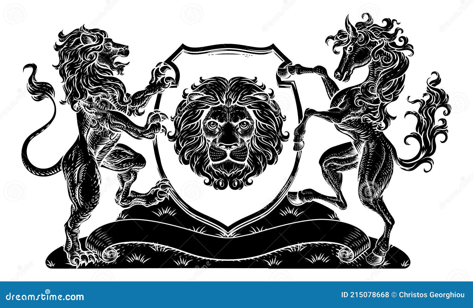 Какой герб со львом. Герб конь и Лев. Щит со львом. Герб с лошадью и львом.