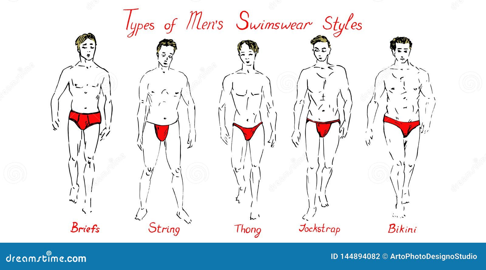 types of male swimsuits