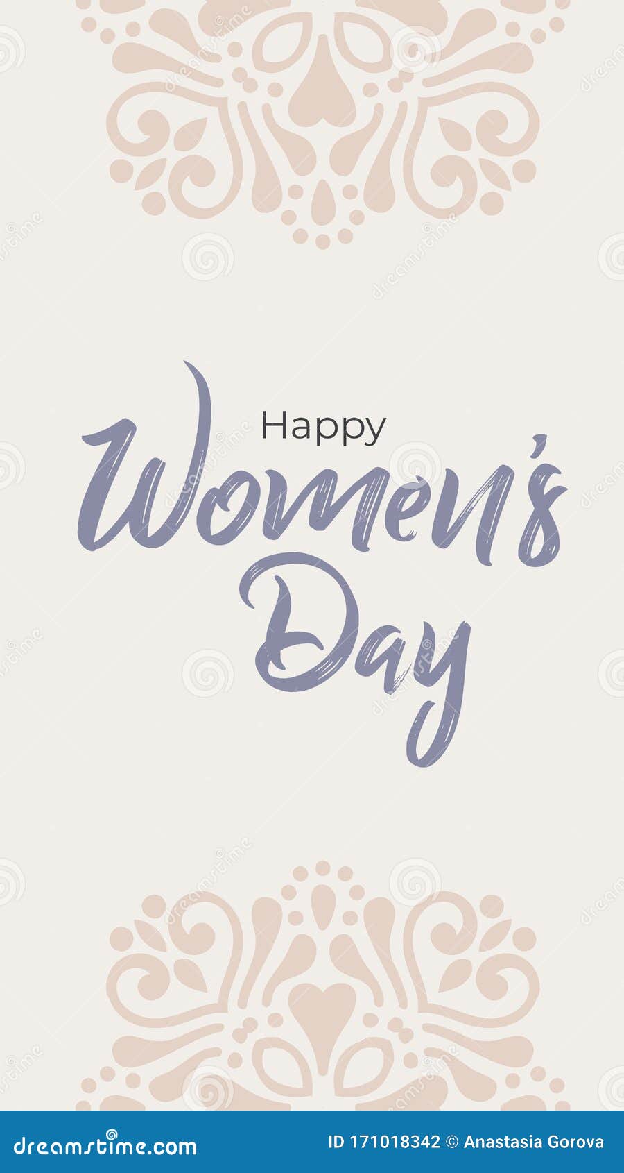 Happy Woman`s Day Handwritten Lettering Stock Illustration ...