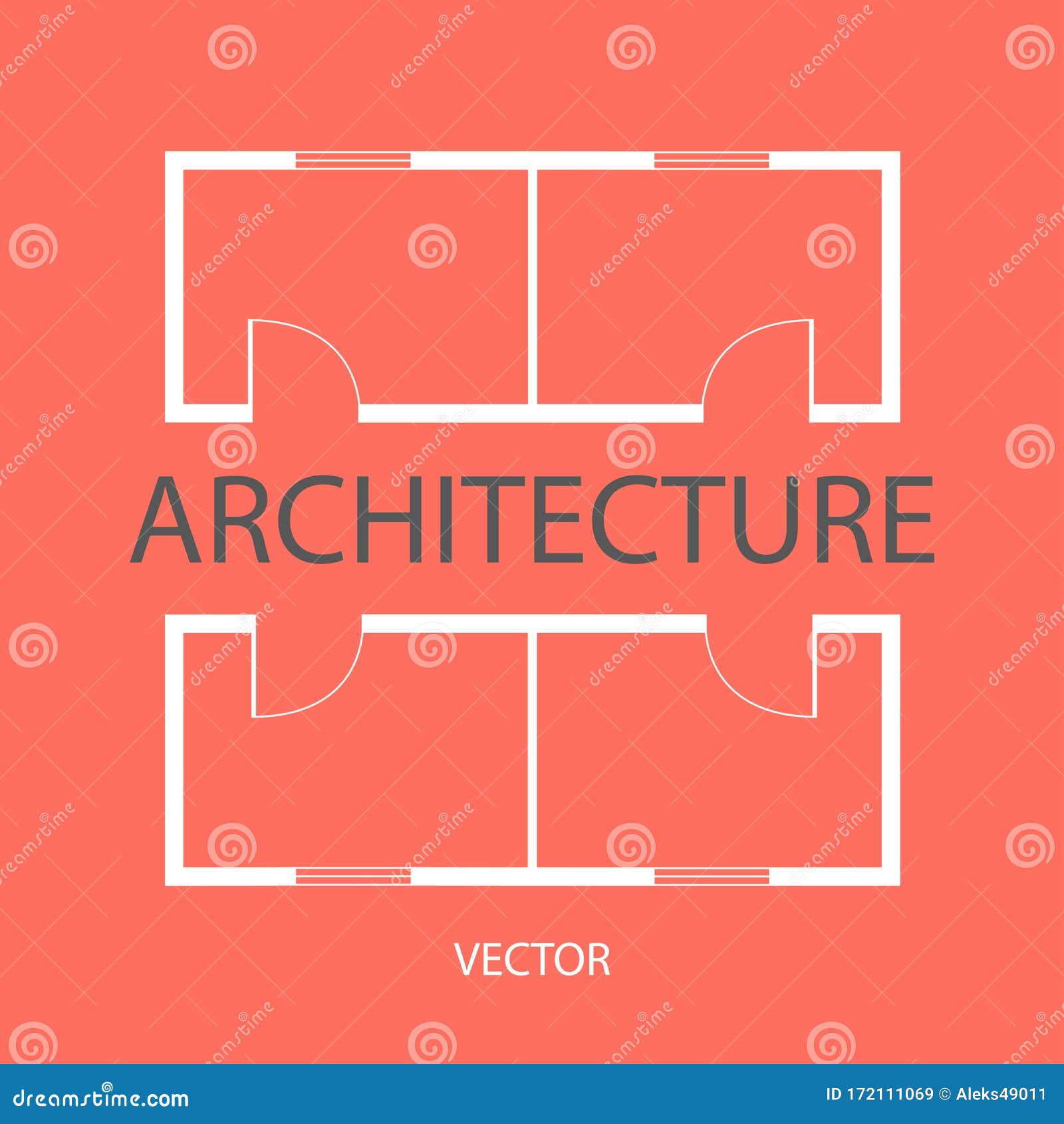 Architectural And Construction Logo Design And Layout Of Rooms Engineering House Plan Project Vector Stock Vector Illustration Of Building Modern 172111069