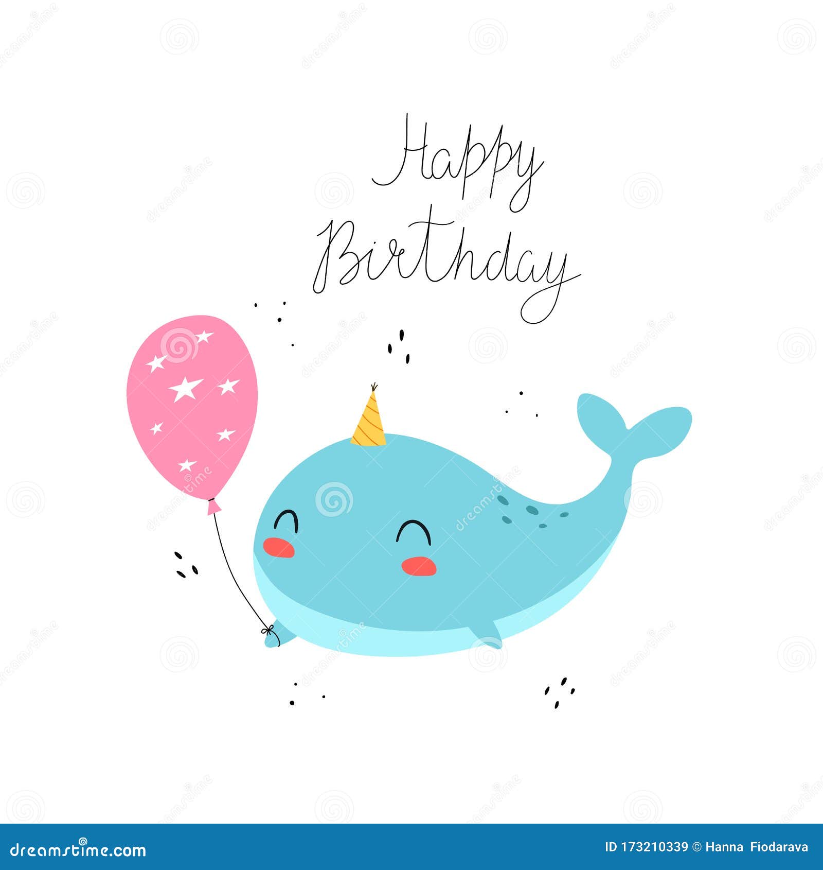 Happy Birthday. Cartoon Whale, Hand Drawing Lettering with Decorative Elements. Colorful Holiday Illustration Stock Vector - Illustration of calligraphic, vector: 173210339 Happy Birthday. Cartoon Whale, Hand Drawing Lettering with Decorative Elements. Colorful Holiday Illustration Stock Vector - Illustration of calligraphic, vector: 173210339
