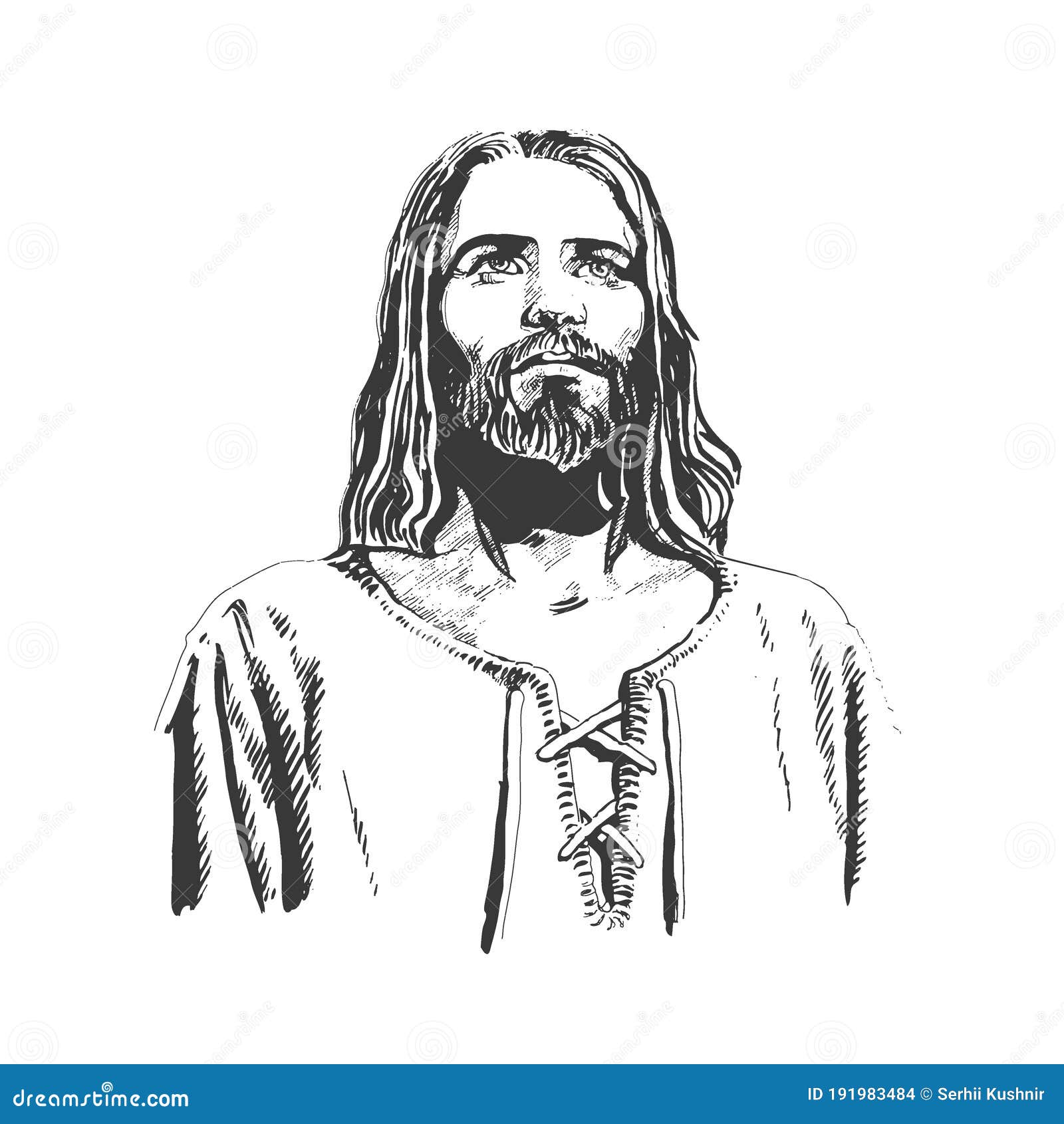 Jesus christ sketch Royalty Free Vector Image - VectorStock