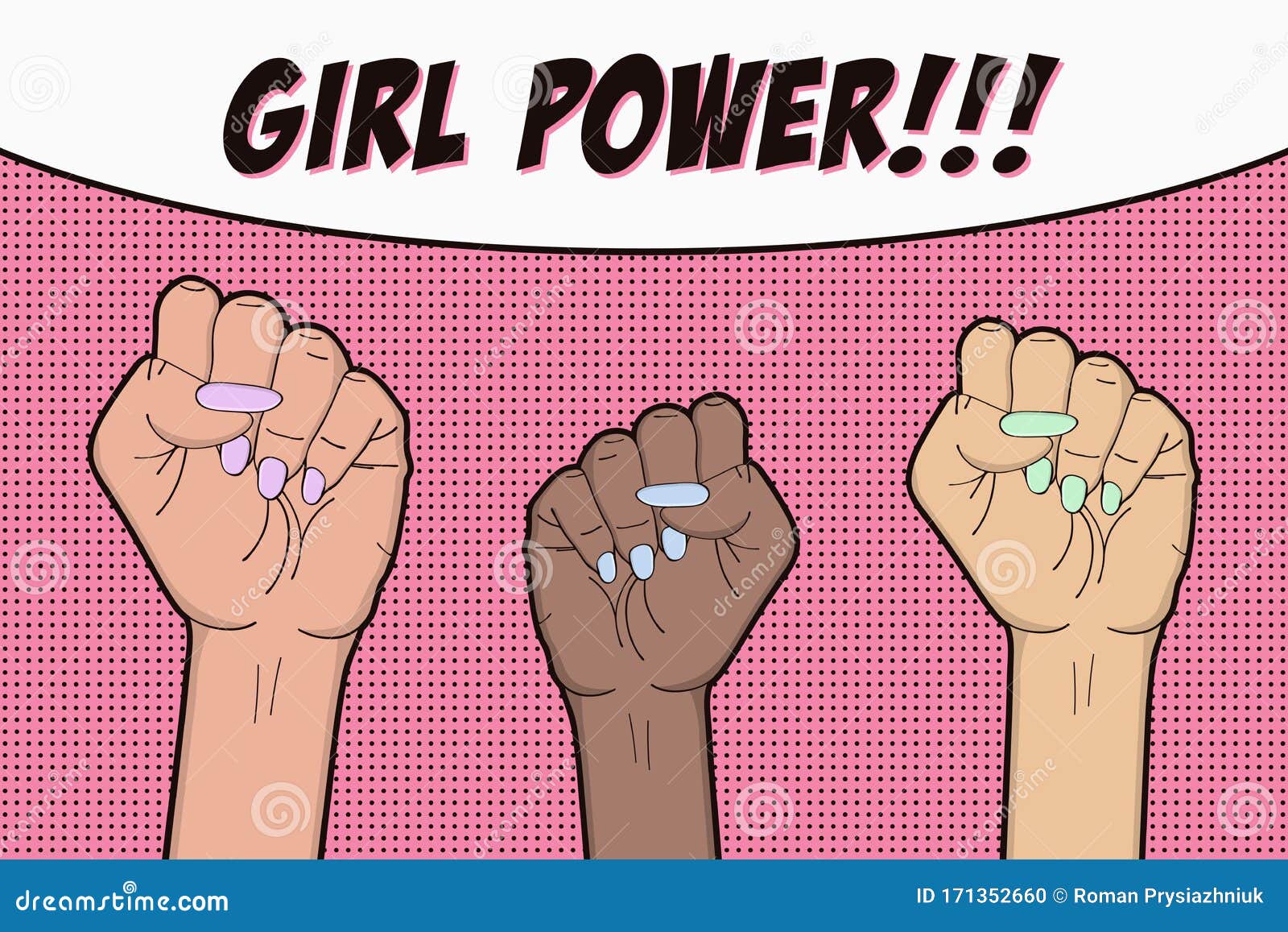 Women S March. Female Hand with Her Fist Raised Up. Girl Power Stock Vector  - Illustration of protest, international: 114747646