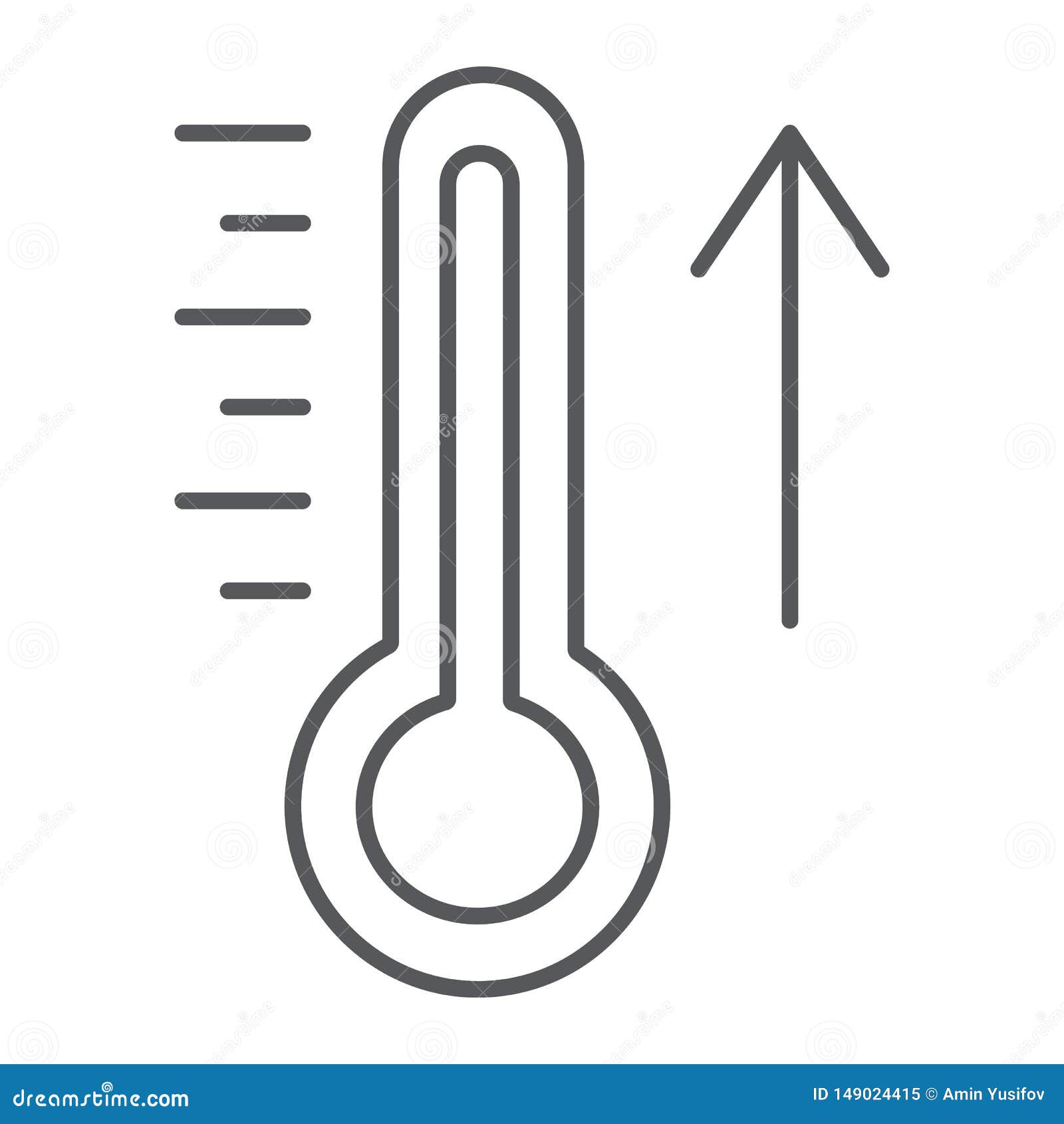 Поднимать линию значок температуры тонкую, погоду и климат, знак  термометра, векторные графики, линейную картину на a Иллюстрация вектора -  иллюстрации насчитывающей график, просто: 149024415
