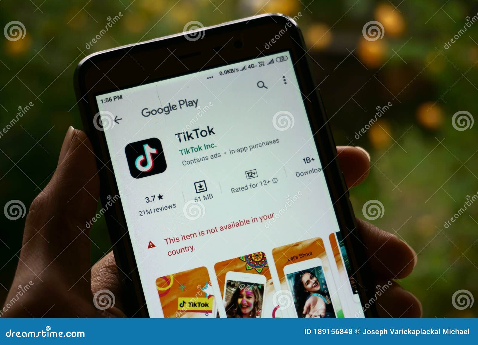 Показать Tiktok отсутствует в Индии, по мере того как она запрещена  правительством Редакционное Стоковое Фото - изображение насчитывающей сеть,  деталь: 189156848