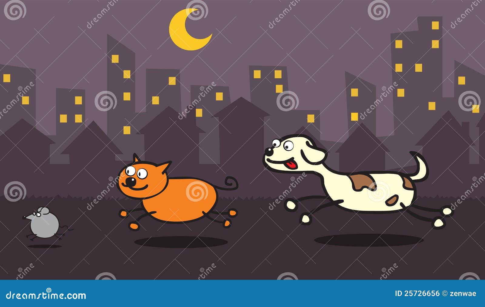 Кошка собака мышка