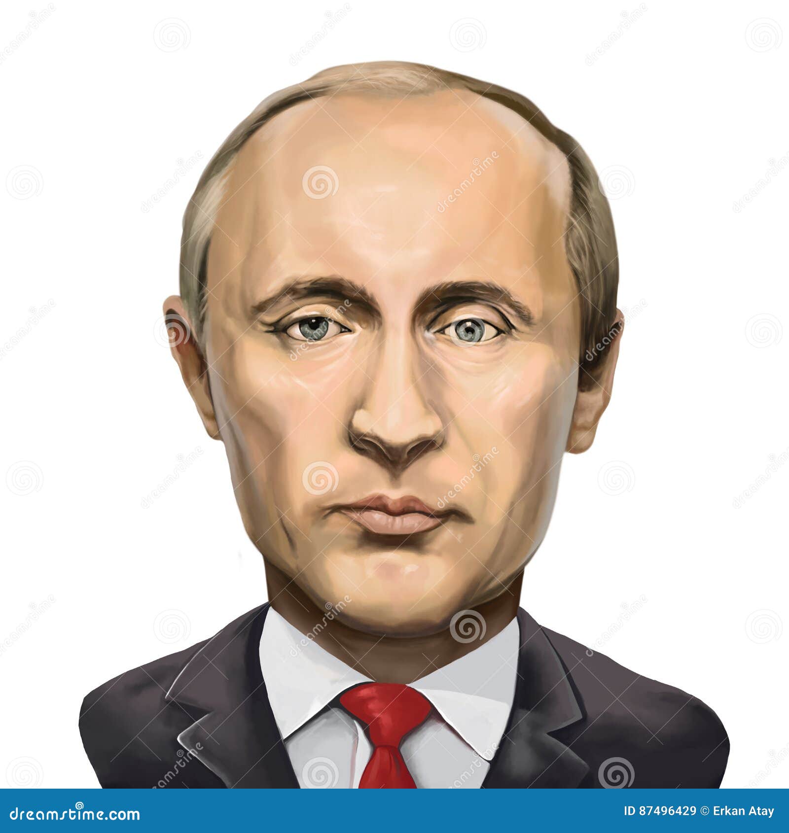 Путин на белом фоне