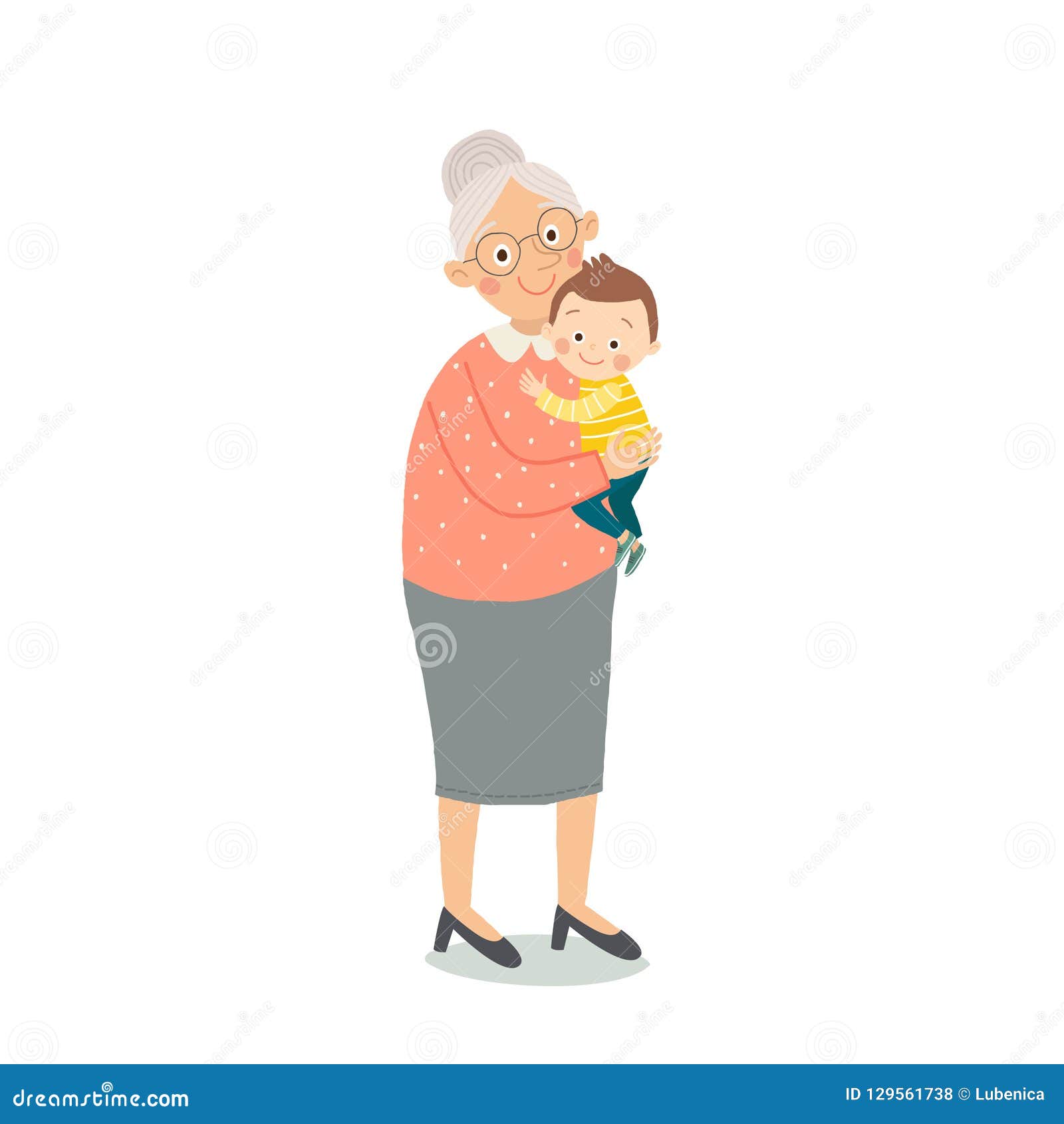 I visit my granny next week. Бабушка мультяшная. Бабушка и внук мультяшные. Бабушка и внук вектор. Бабушка обнимает.
