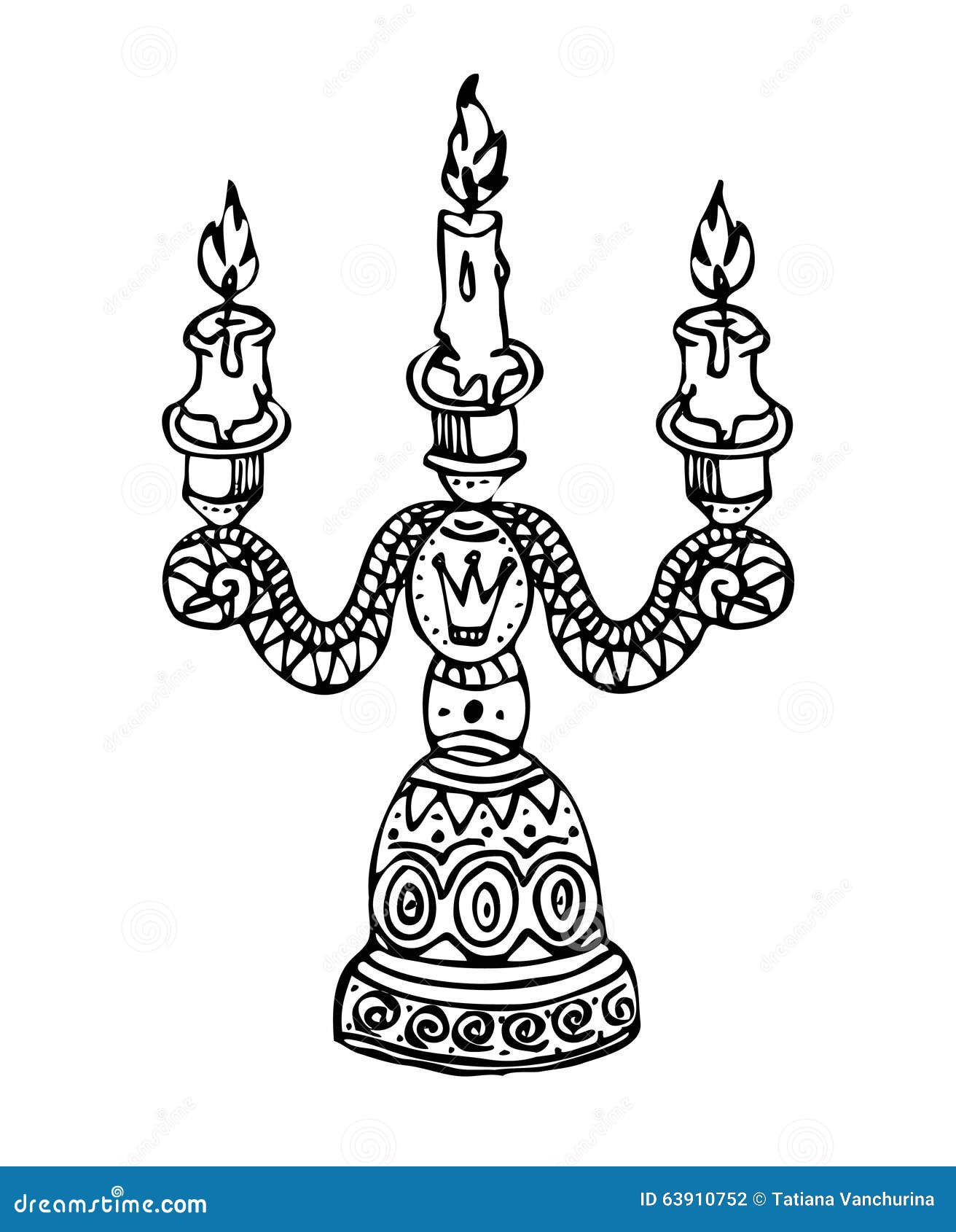 Подсвечник для срисовки
