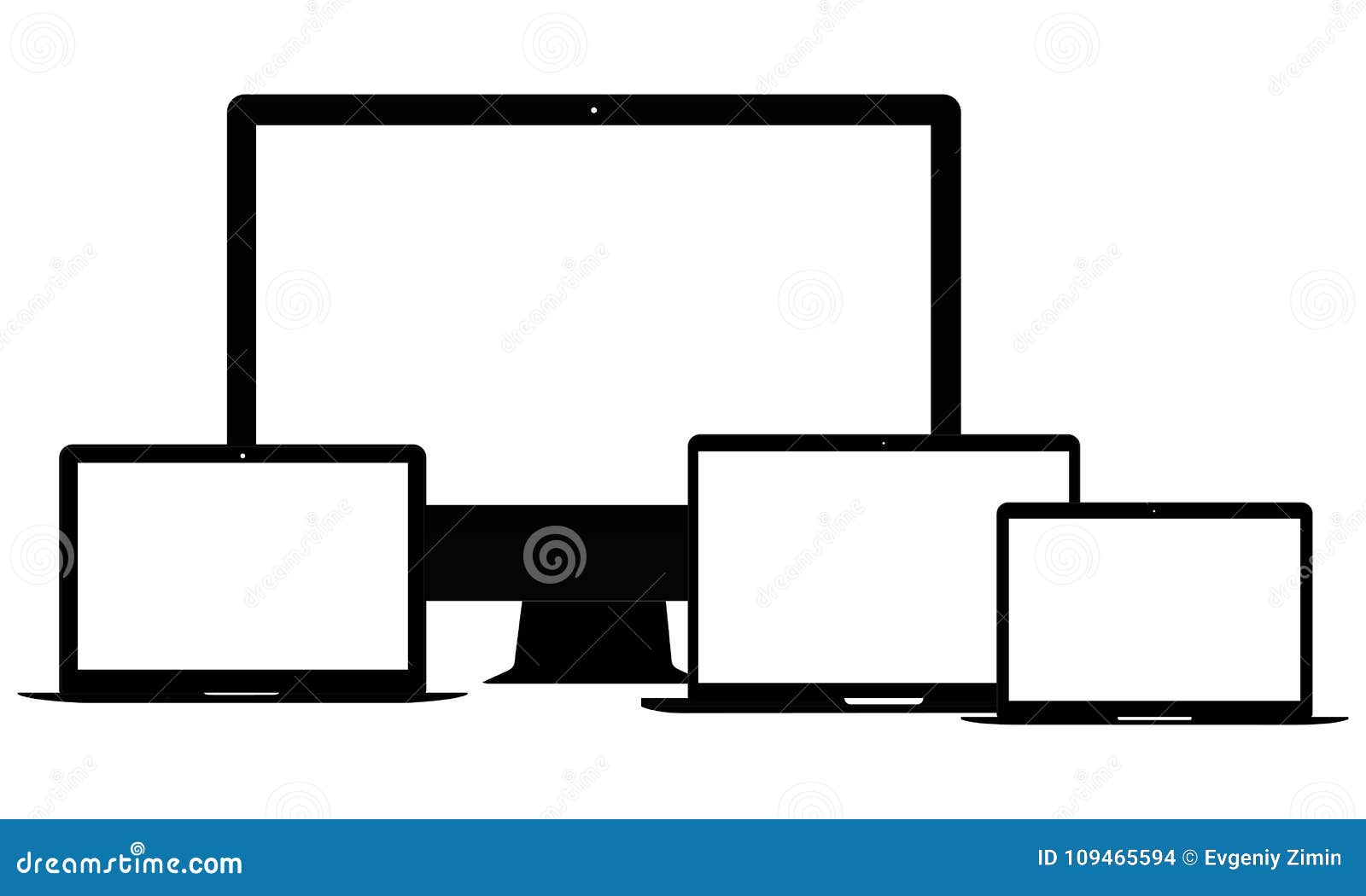 Wireframe монитора ноутбука.