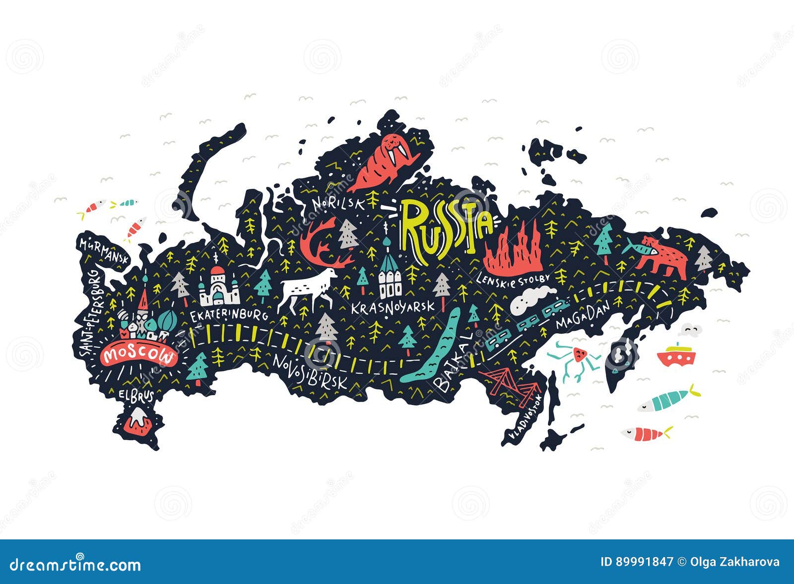 Абстрактная карта россии