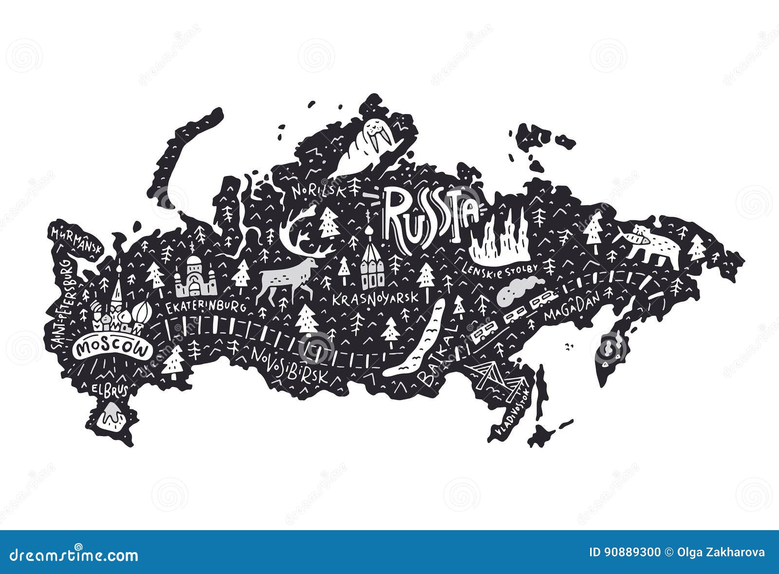 Абстрактная карта россии