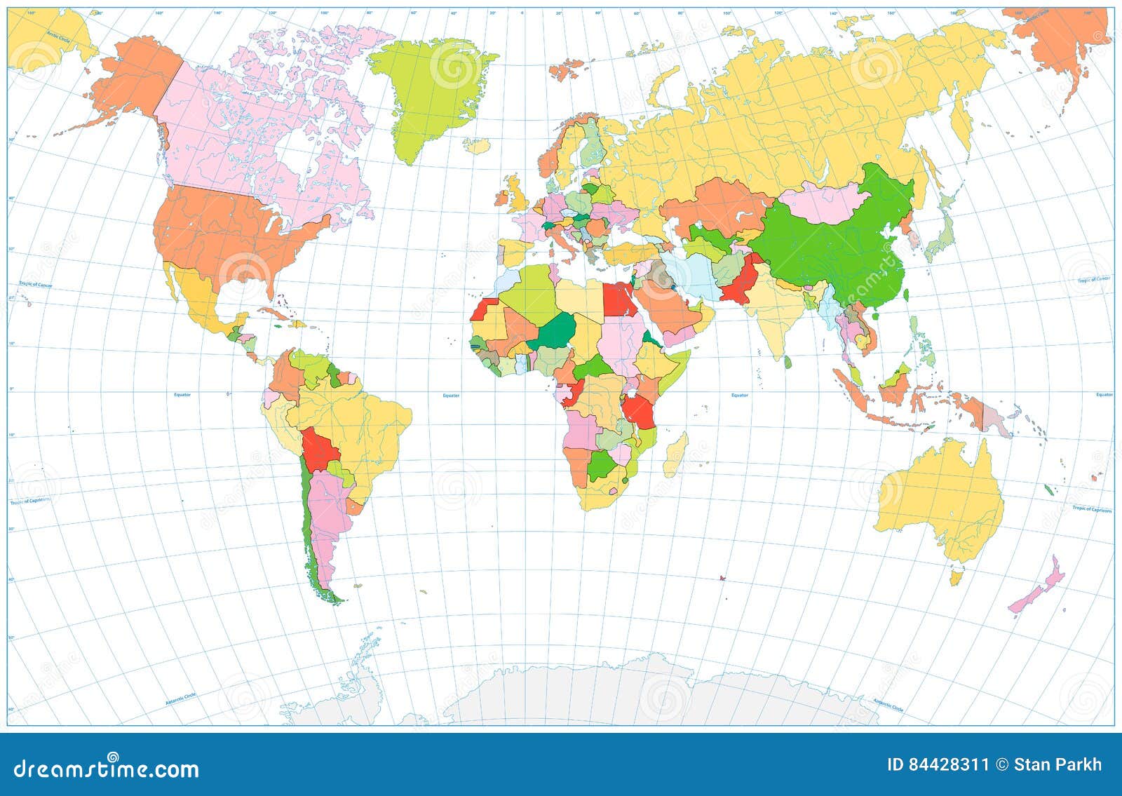 Пустая политическая карта мира при объекты воды изолированные на белизнеИллюстрация вектора - иллюстрации насчитывающей график, контур: 84428311