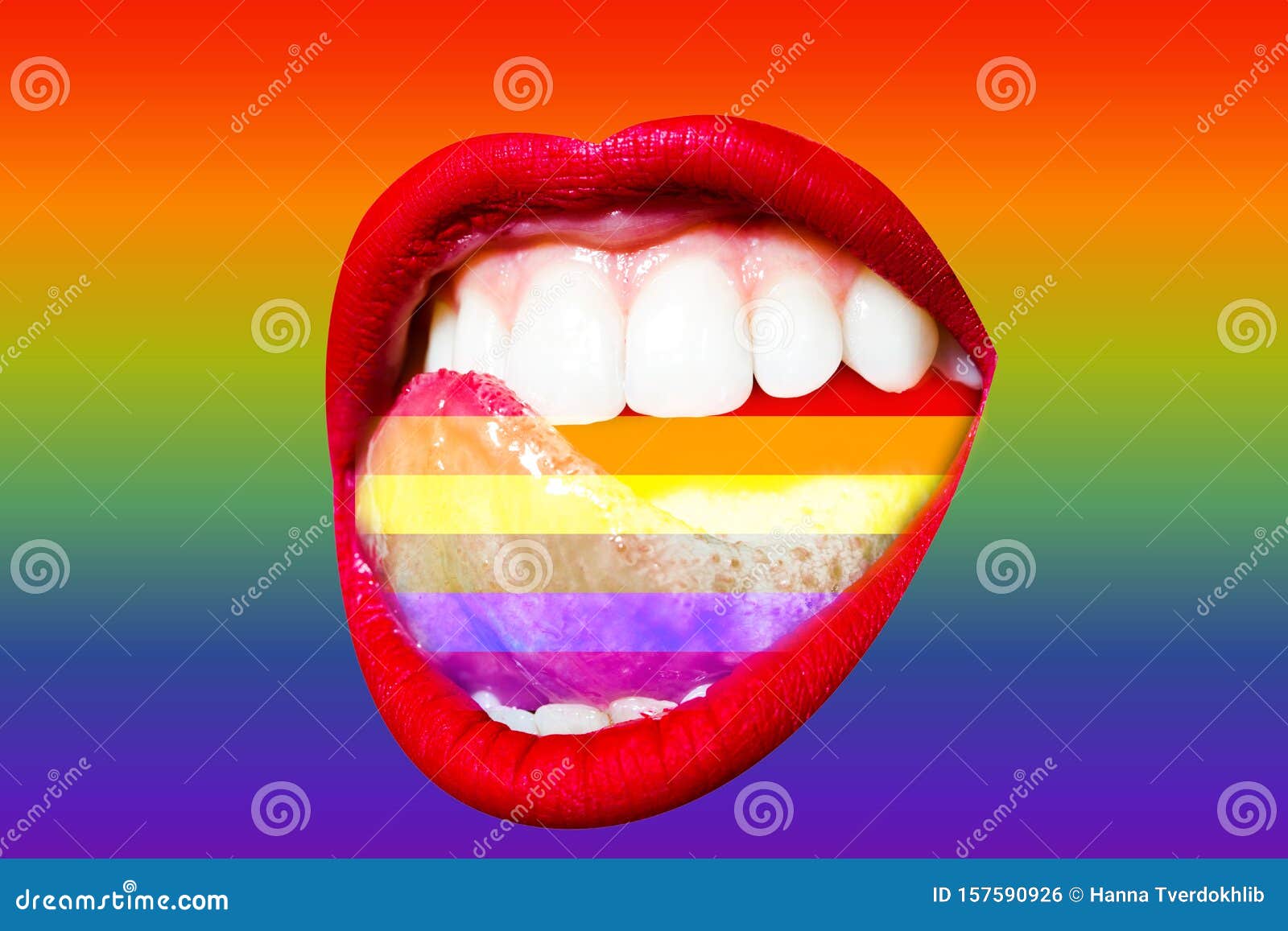 Радужный язык в сексуальном гламурном рту между губами Гомосексуальный  символ внутри женского рта Девочки-лесбиянки обычно лизуют Стоковое Фото -  изображение насчитывающей счастливо, женщина: 157590926