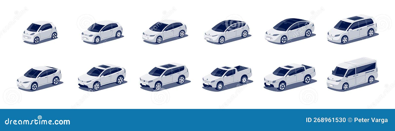 различные типы кузовов легковых автомобилей Иллюстрация вектора -  иллюстрации насчитывающей равновелико различно 268961530