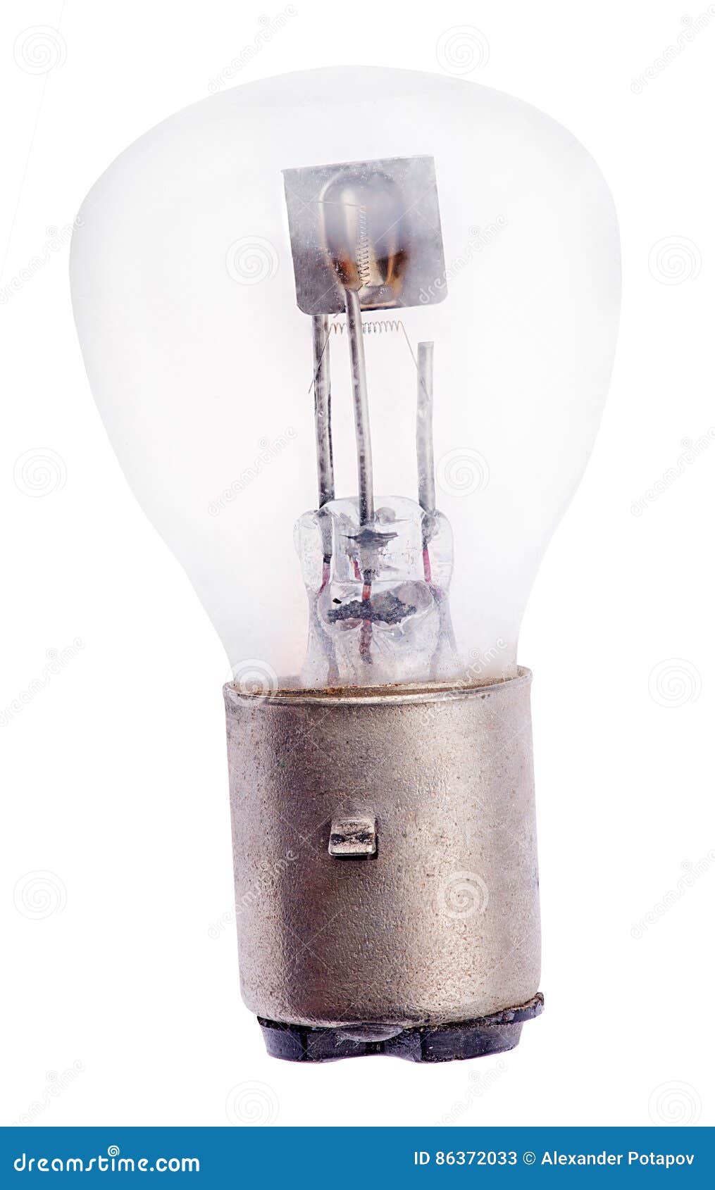 Раскаленная добела электрическая лампа с 3 электродами на белизне Стоковое  Изображение - изображение насчитывающей нить, освещение: 86372033