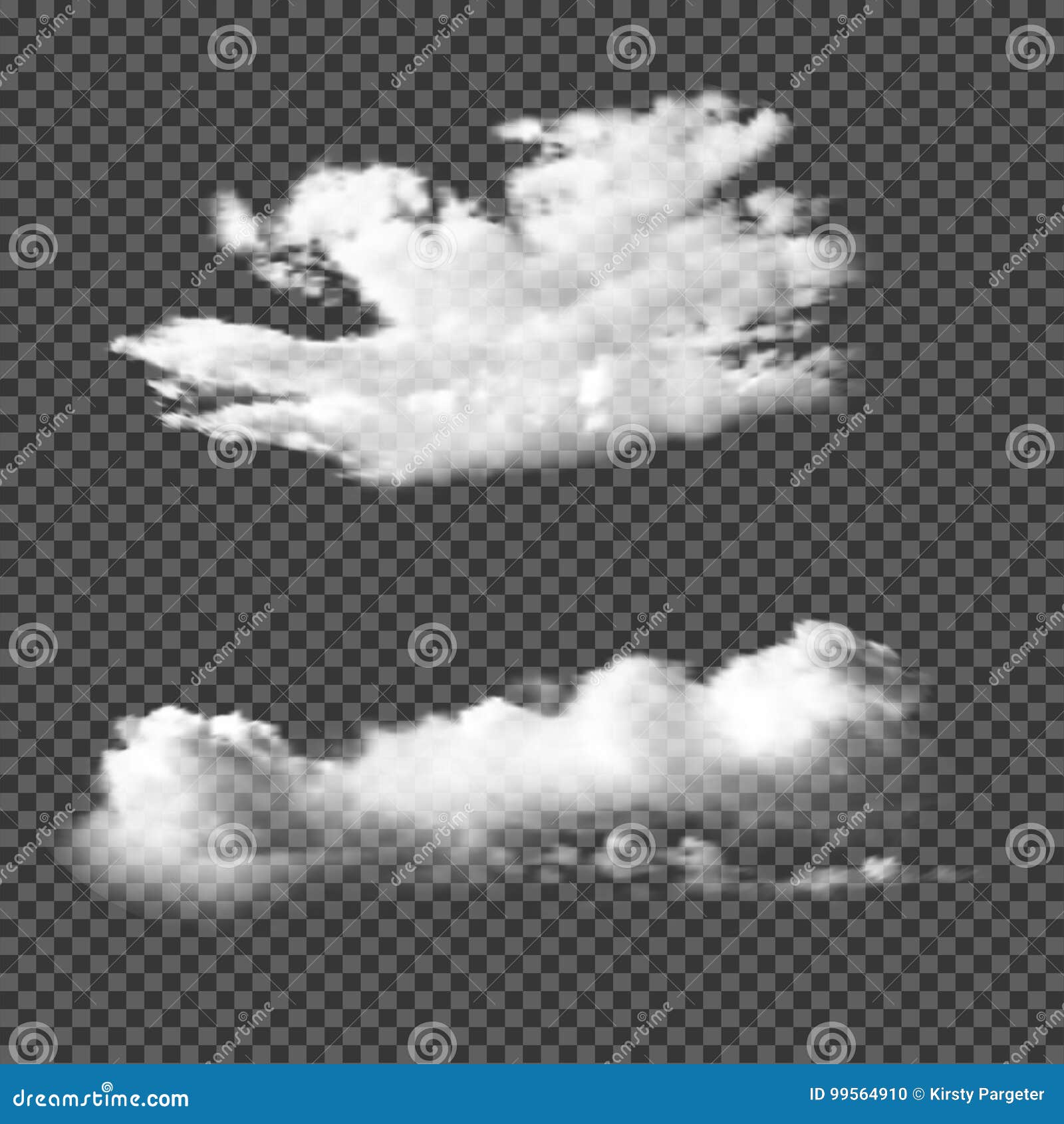 Облака на прозрачном фоне для фотошопа
