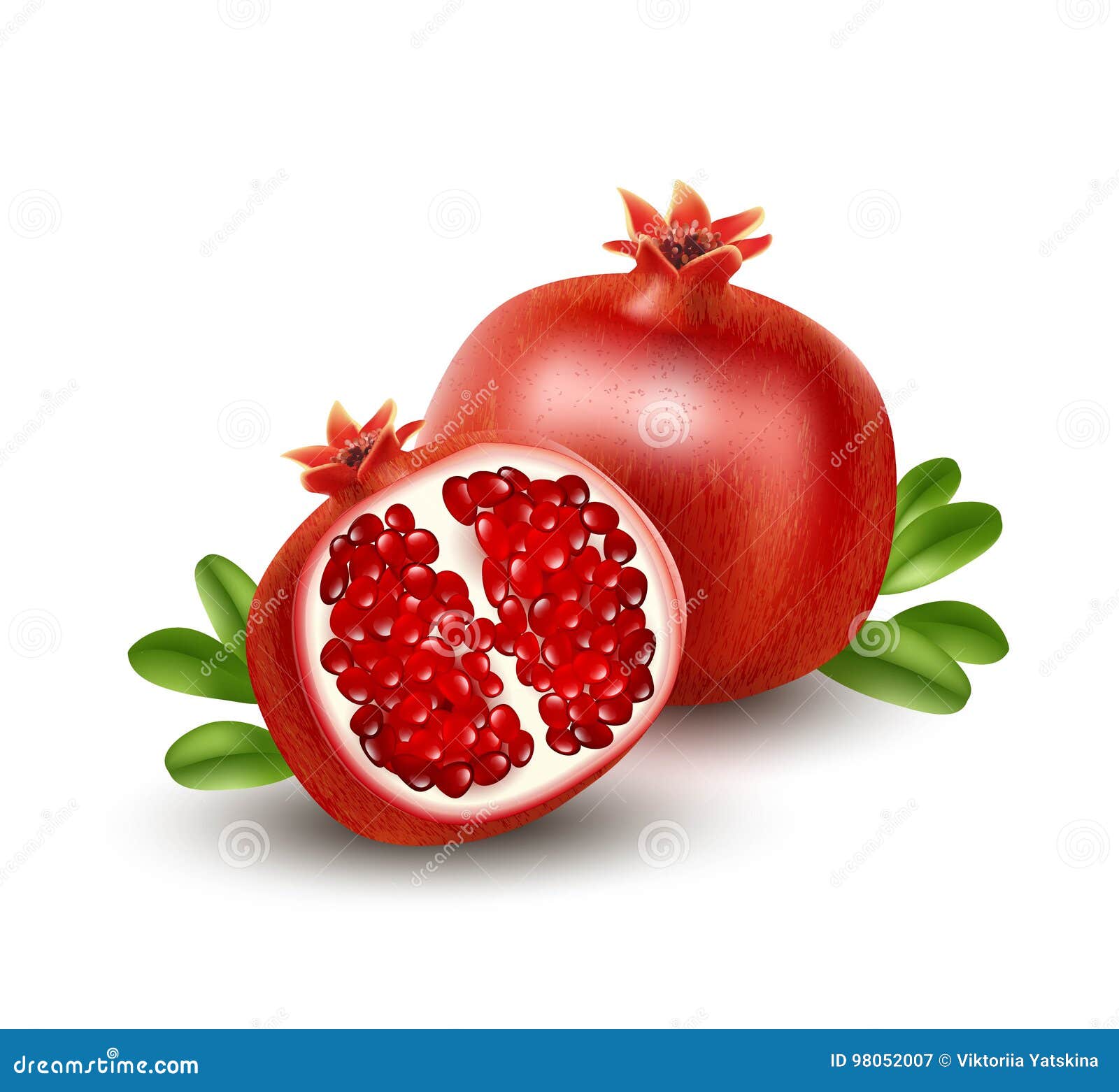 Гранат на белом фоне