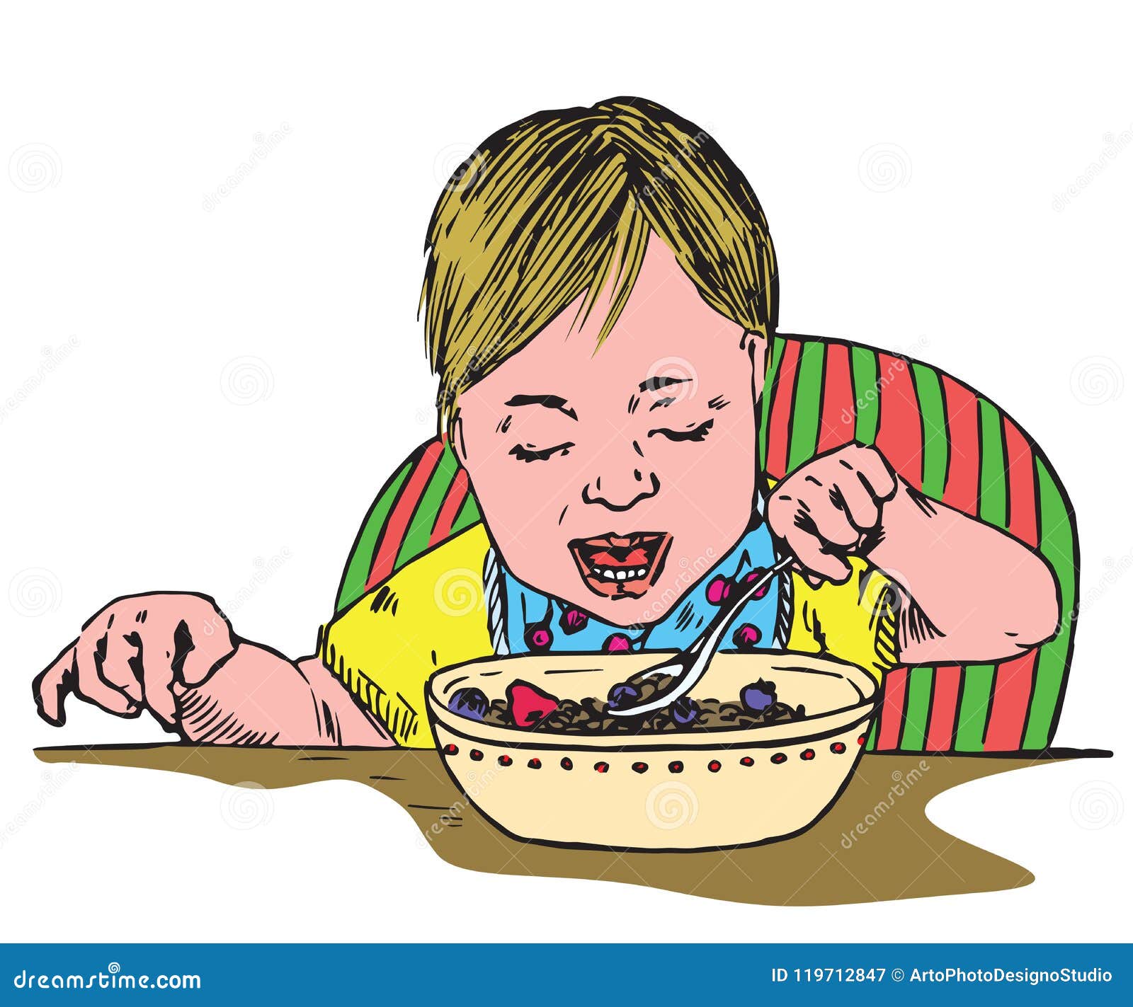 Дети кушают и плачут. Мальчик кушает и плачет. Иллюстрации мальчик не ест кашу. Малой сидит и ест иллюстрация. Ест кашу рисунок.