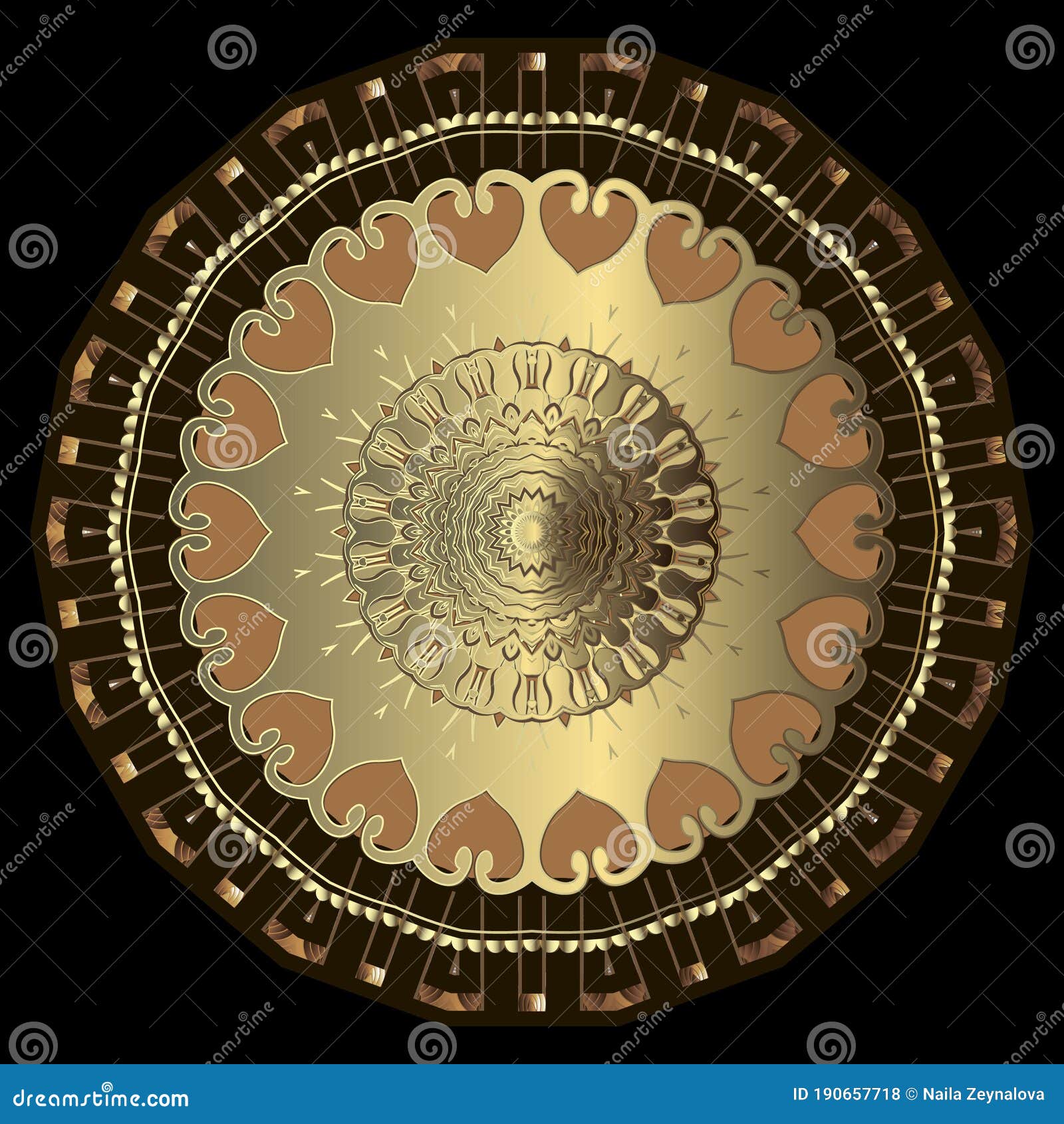 Рисование мандал арабески золота. Роскошный орнаментальная круглый фон растительного орнамента. Винтажный арабский фон. Сердце люб Иллюстрация вектора - иллюстрации насчитывающей рамка, красивейшее: 190657718