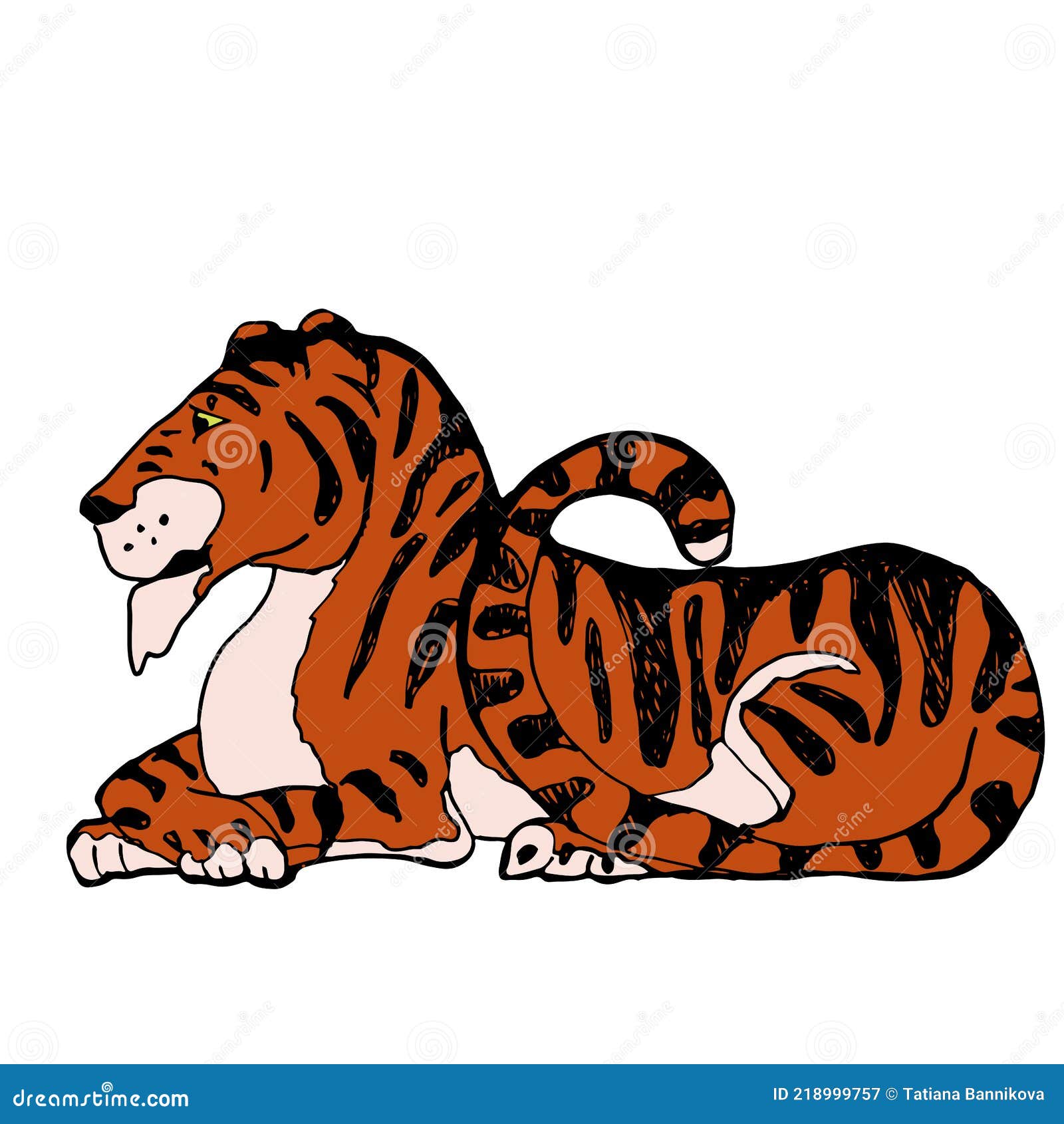 Амурский тигр рисунок