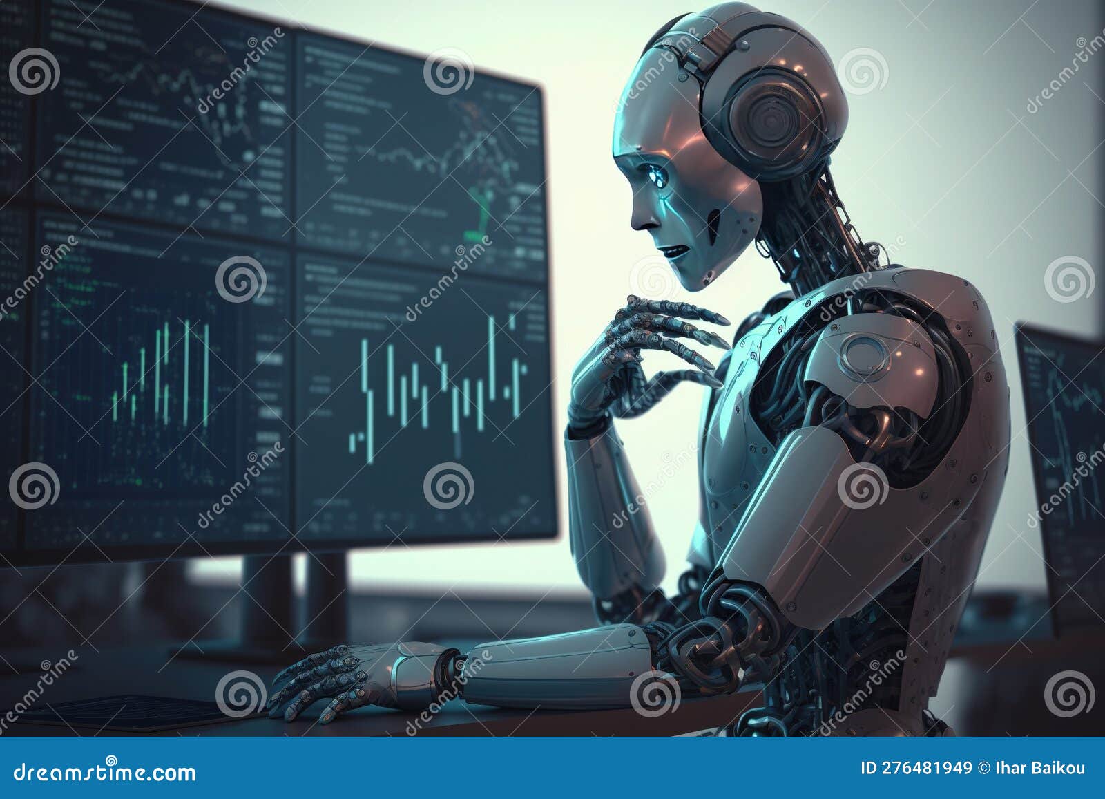 робот-трейдер футуристический финансовый плакат Иллюстрация штока -  иллюстрации насчитывающей интерфейс, поджигателей: 276481949