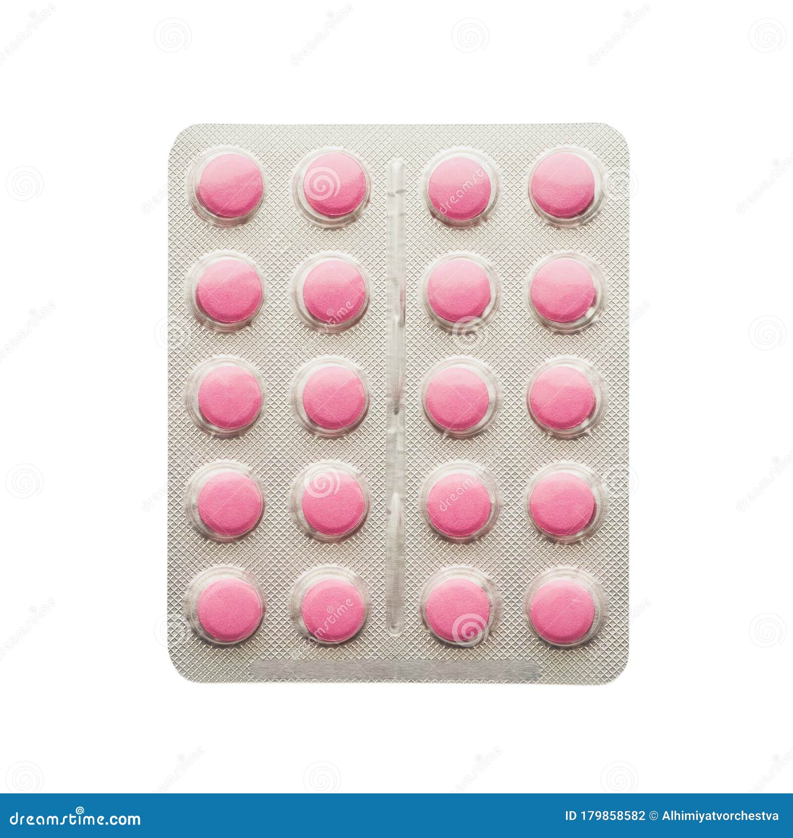 20 розовых таблеток в серебряном мишеньке на белом, изолированных без тени  Стоковое Фото - изображение насчитывающей помощь, фармация: 179858582