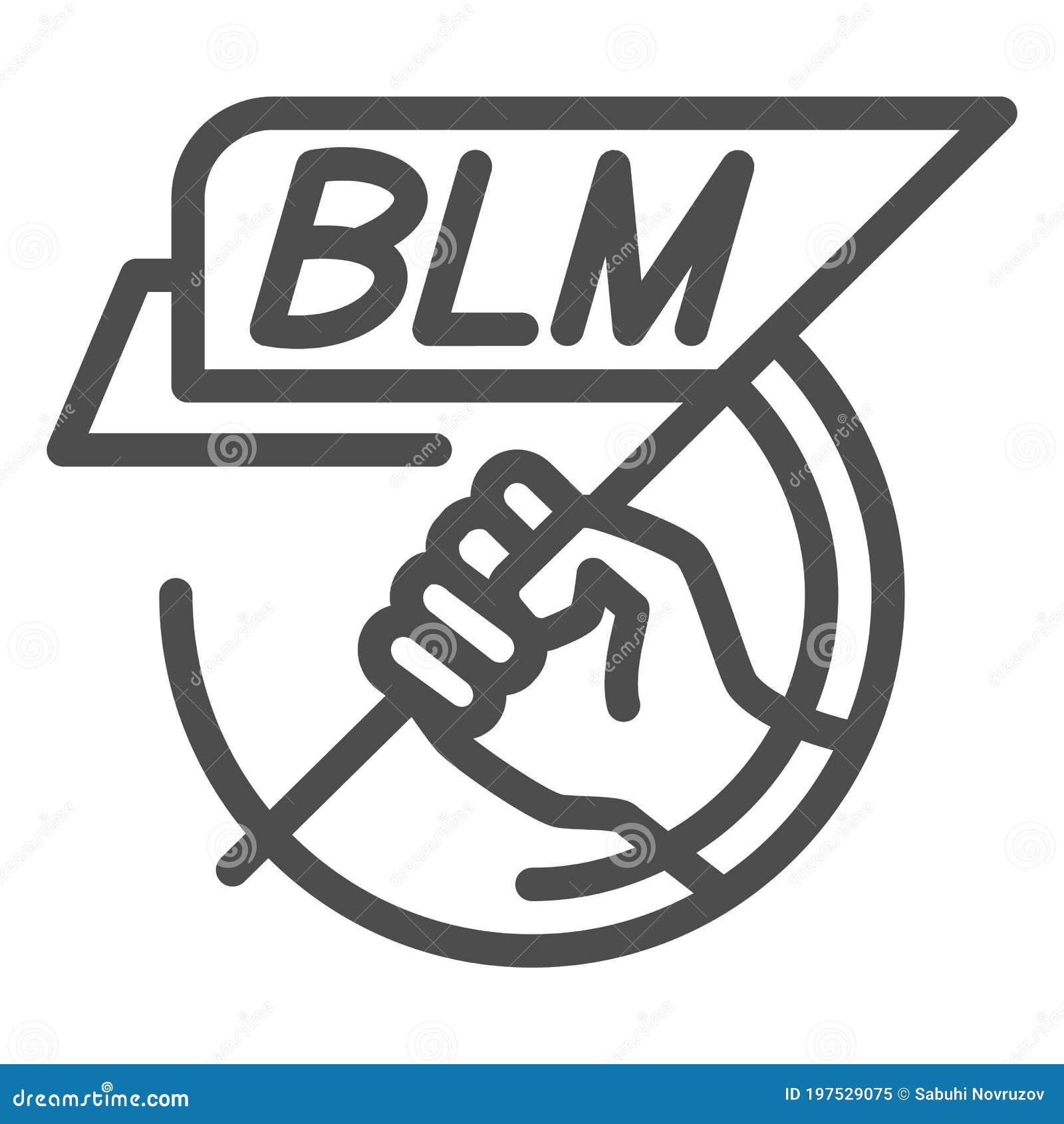 Рука держит линию значок постера BLM, черные жизни важно концепция, BLM  флаг в руки знак на белом фоне, плакате протеста Редакционное Изображение -  иллюстрации насчитывающей знамена, правосудие: 197529075