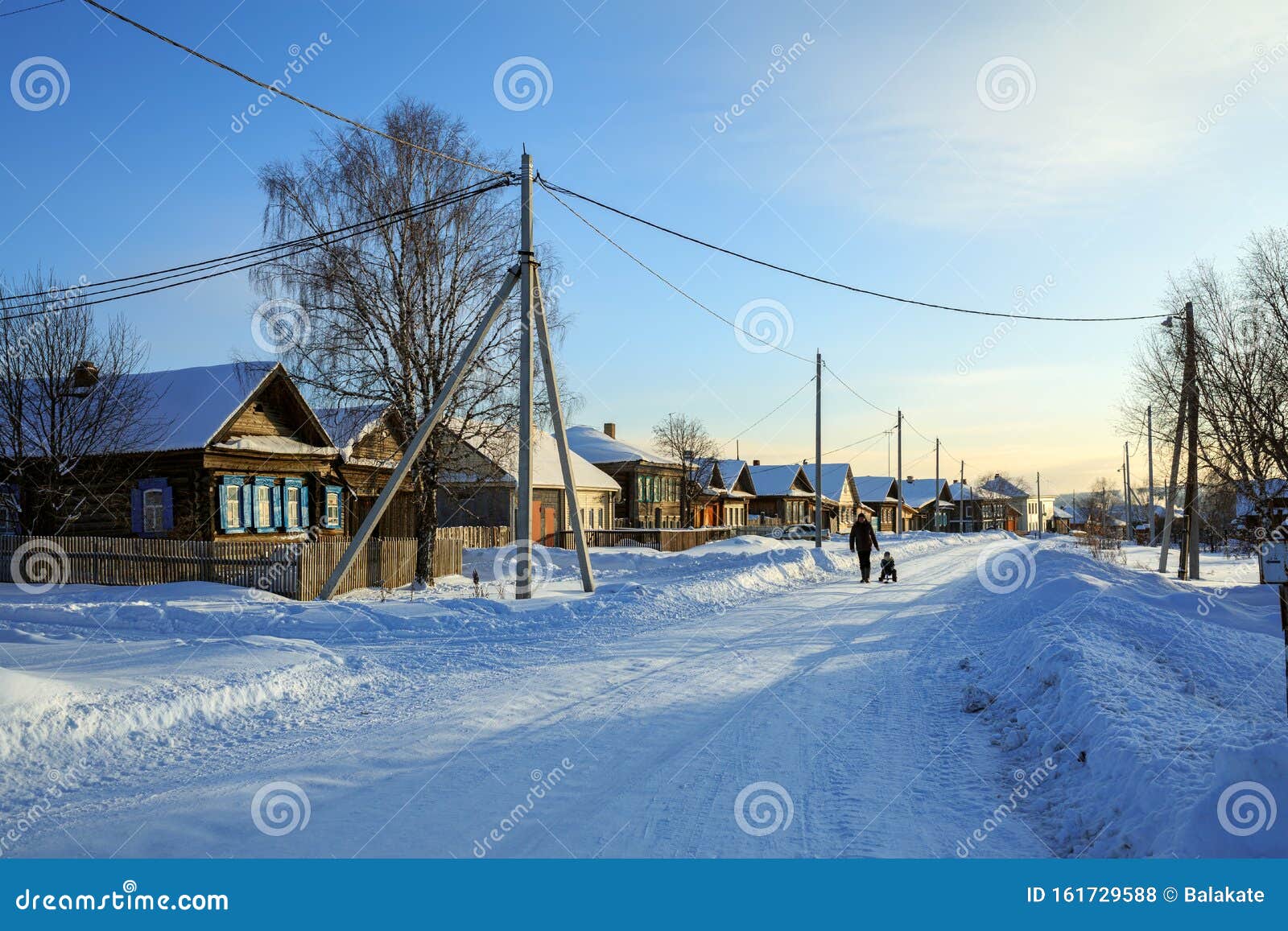 Русская Деревня Зимой Фото