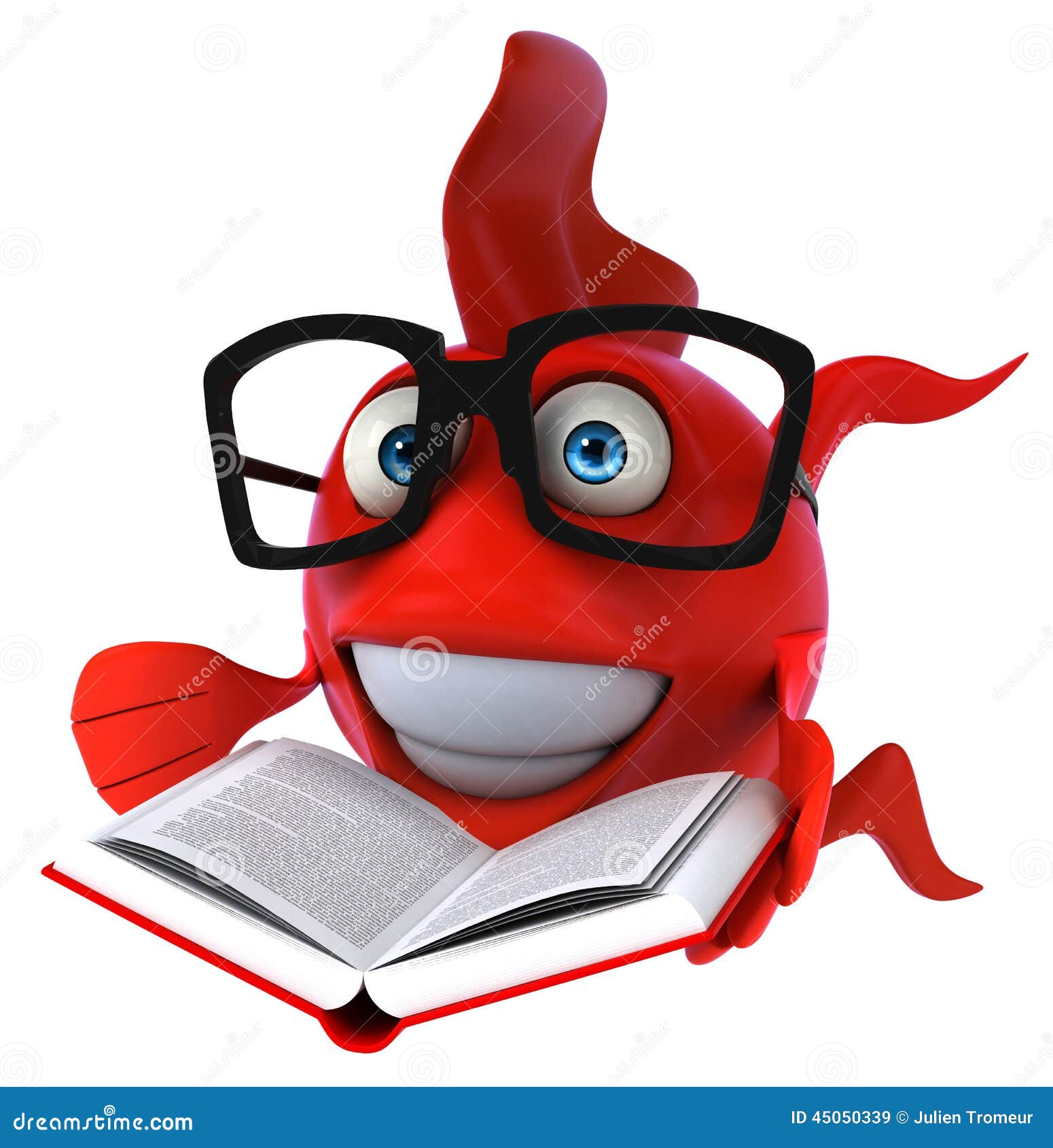 Рыба читает книгу