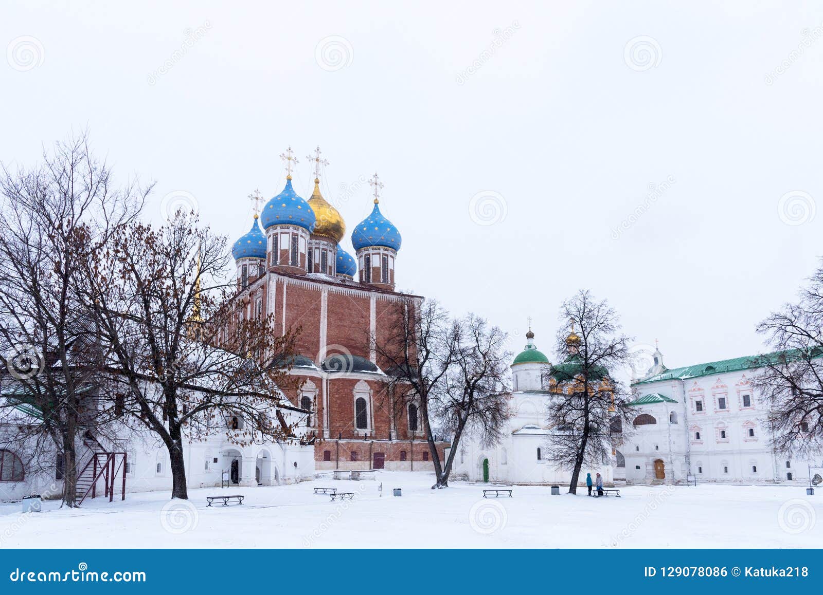 Россия январь 19 год. Рязань Кремль зимой.